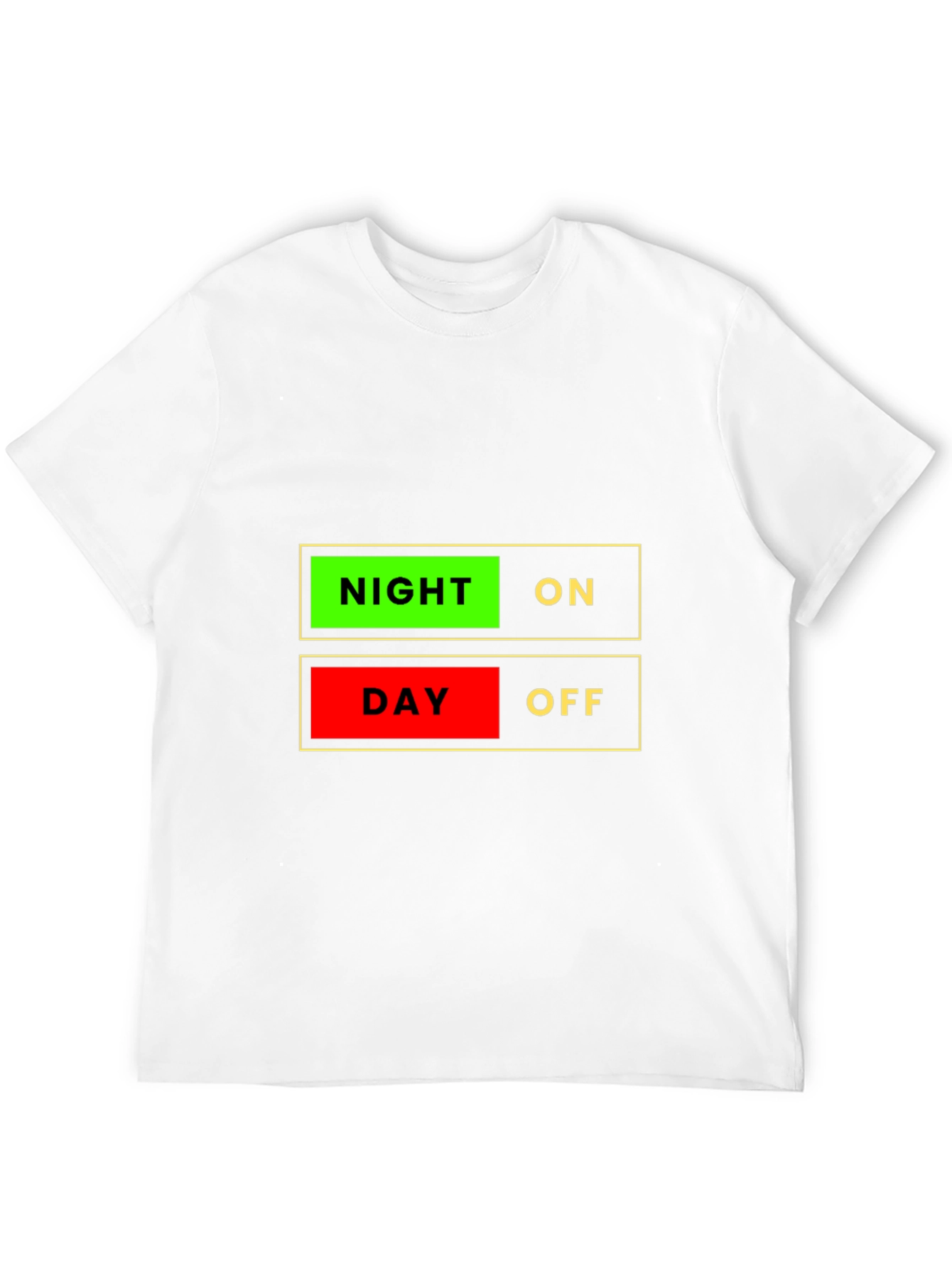 Night On Day Off Graphic T-Shirt - Novelty Design