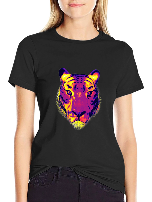 Vivid Tiger Graphic Print T-Shirt