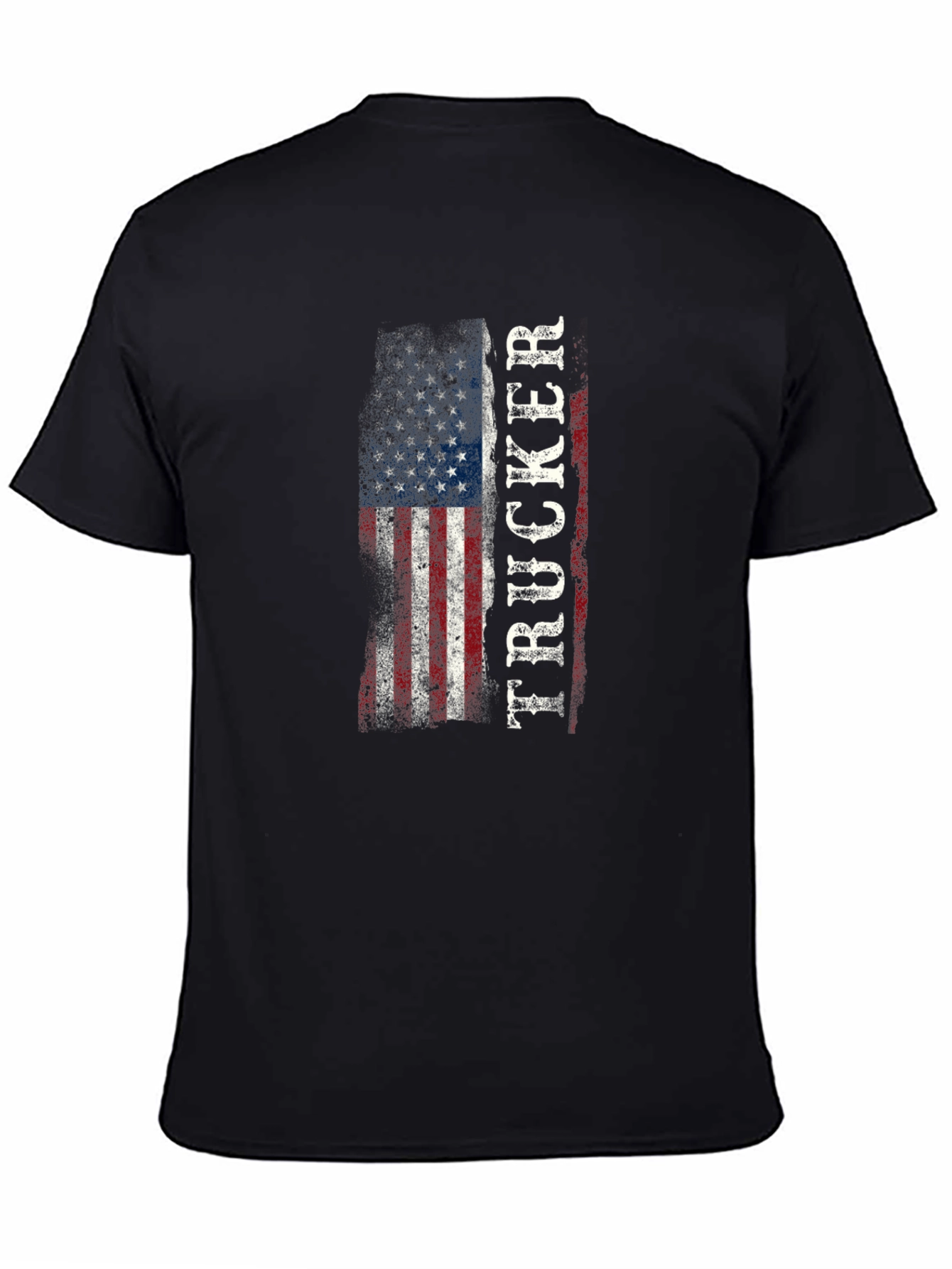 Trucker USA Flag Graphic T-Shirt
