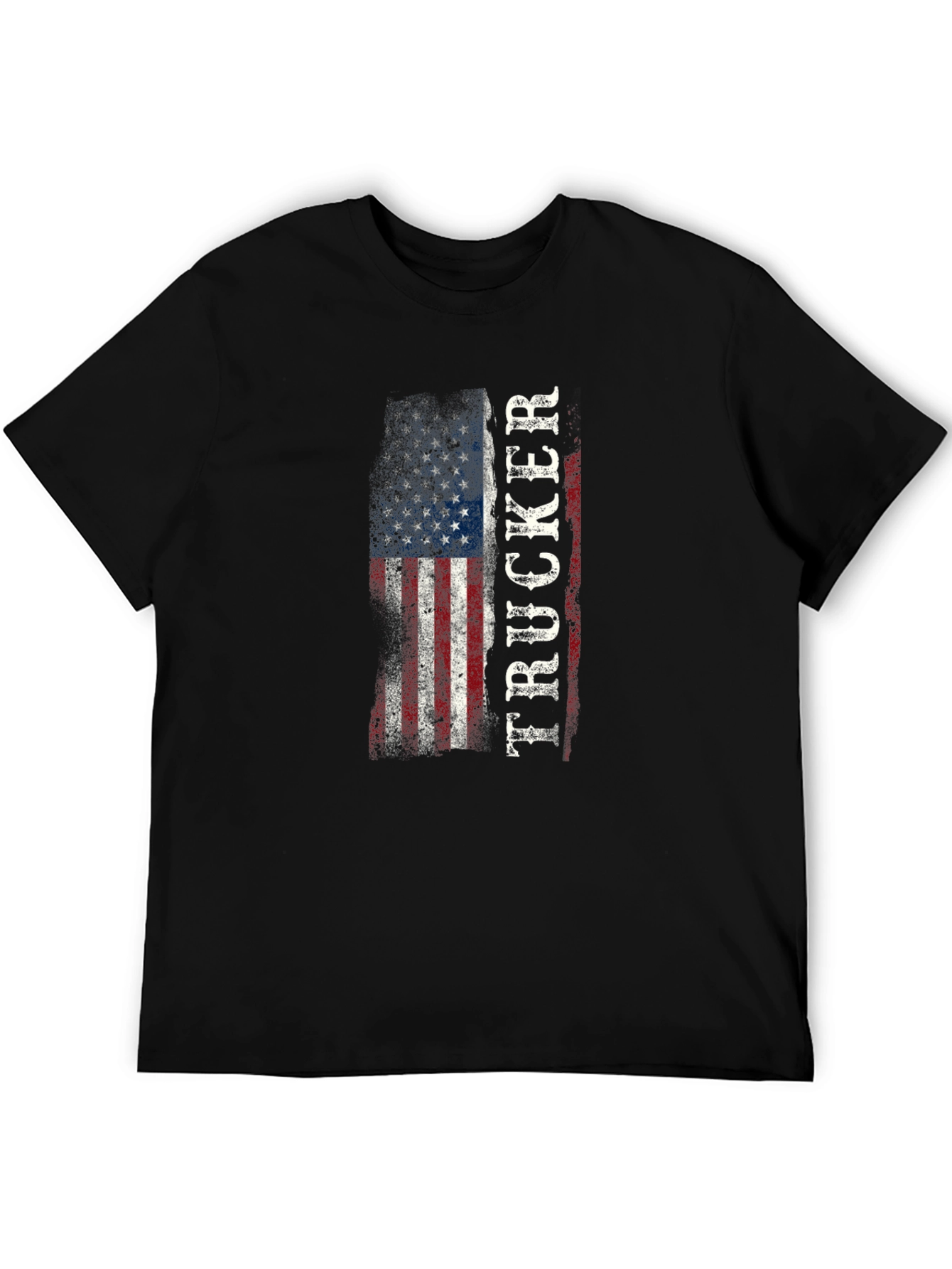 Trucker USA Flag Graphic T-Shirt