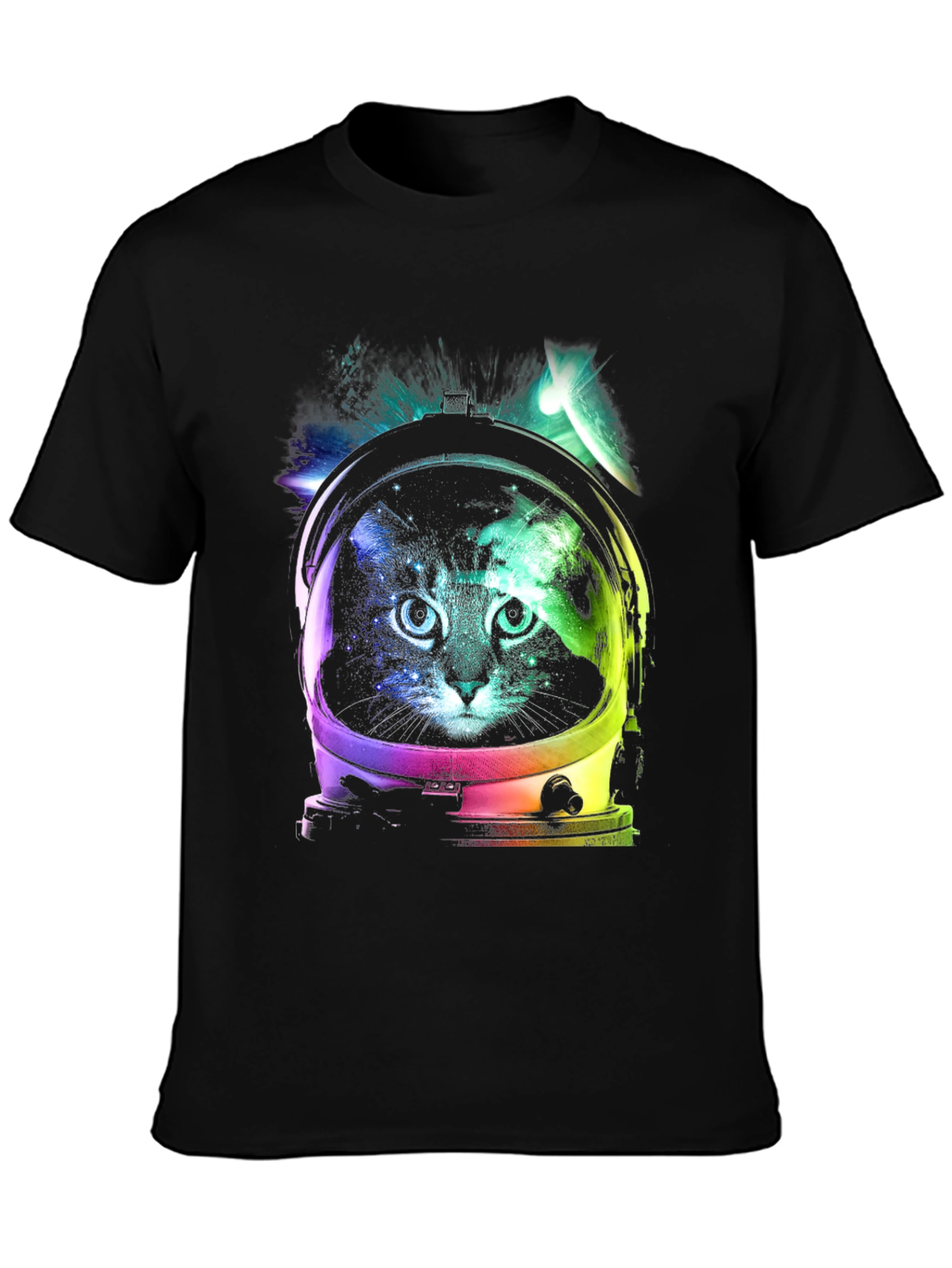 Cosmic Cat Astronaut Graphic Tee