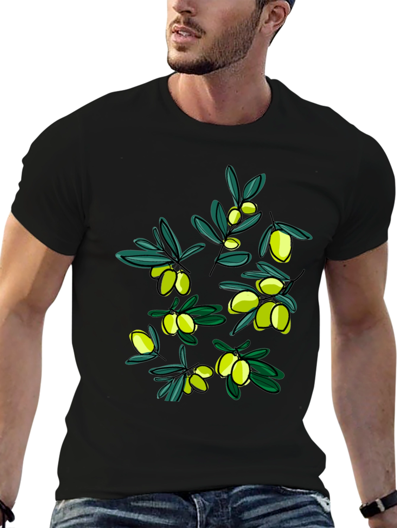 Olive Branch Graphic T-Shirt - Stylish Unisex Tee