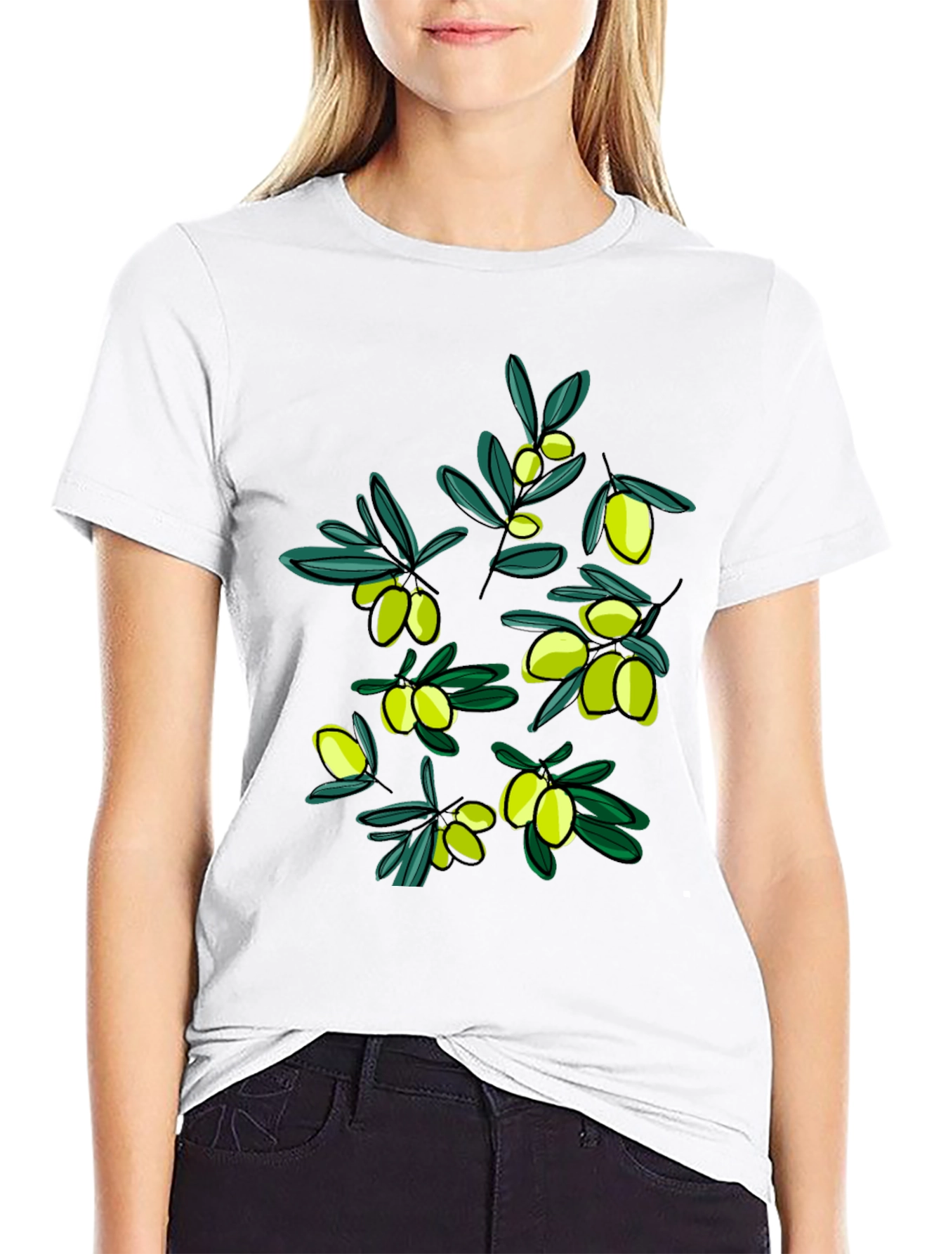 Olive Branch Graphic T-Shirt - Stylish Unisex Tee