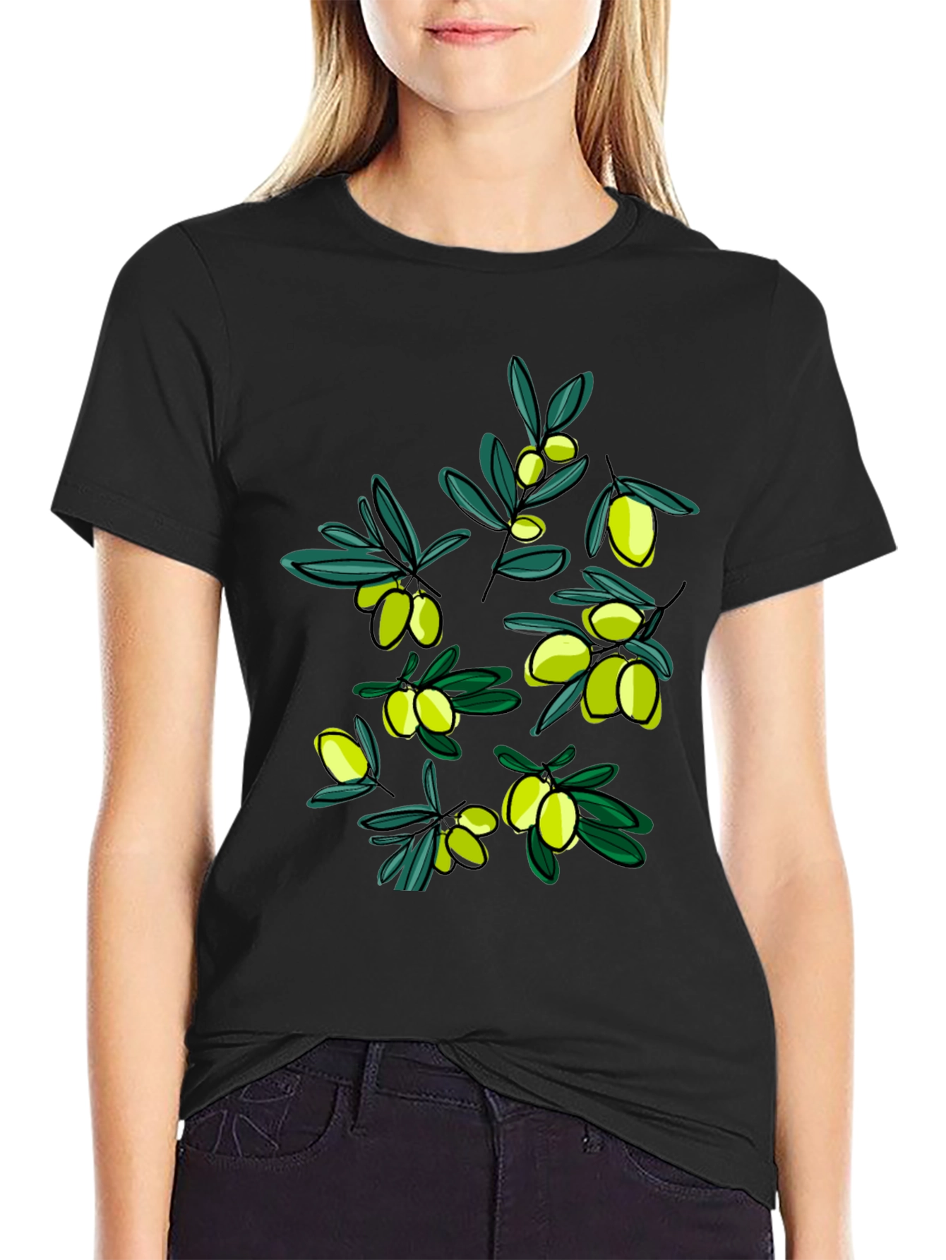 Olive Branch Graphic T-Shirt - Stylish Unisex Tee