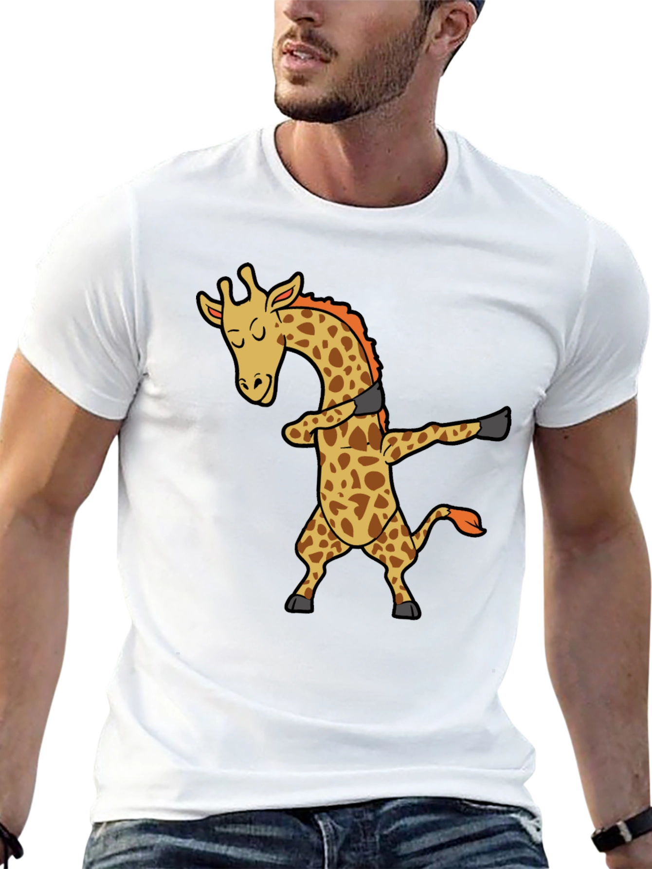 Dabbing Giraffe T-Shirt: Funny Graphic Tee