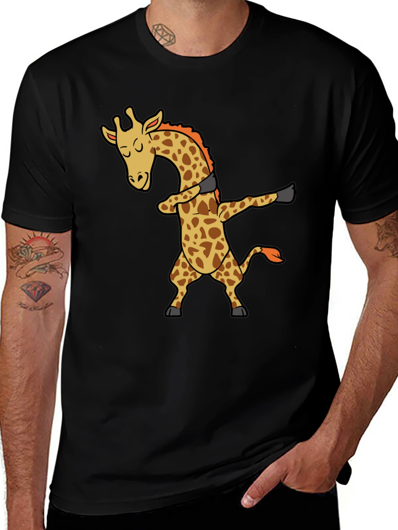 Dabbing Giraffe T-Shirt: Funny Graphic Tee