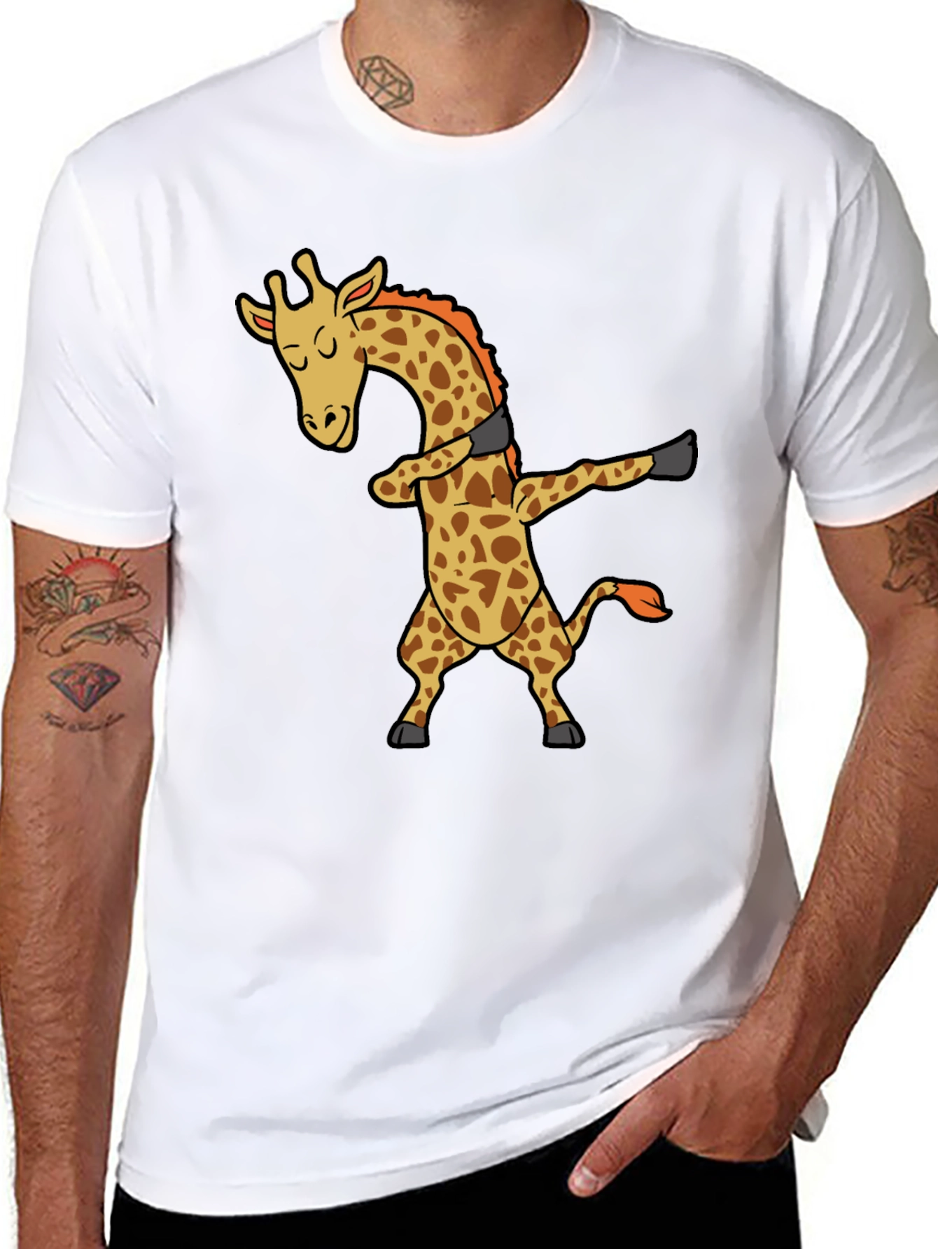 Dabbing Giraffe T-Shirt: Funny Graphic Tee