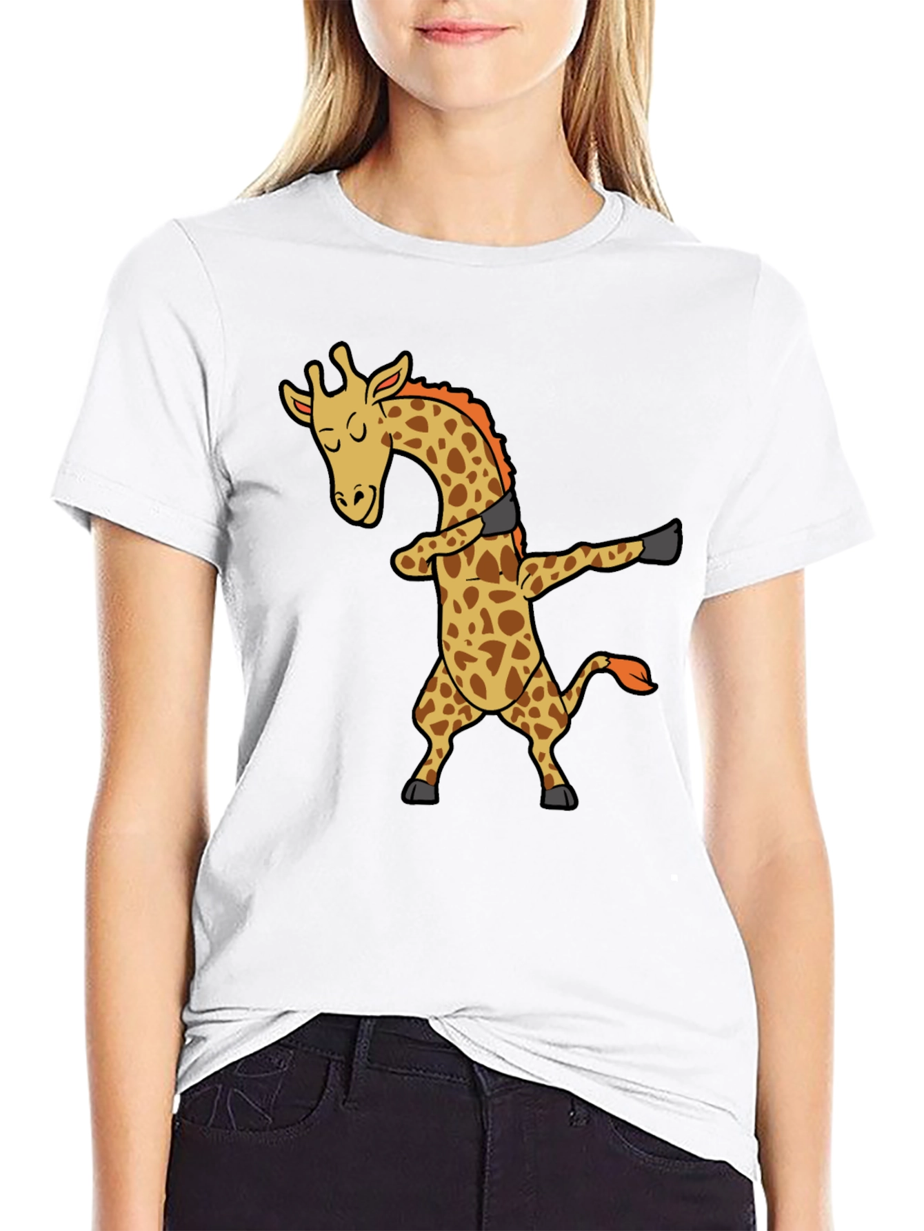 Dabbing Giraffe T-Shirt: Funny Graphic Tee