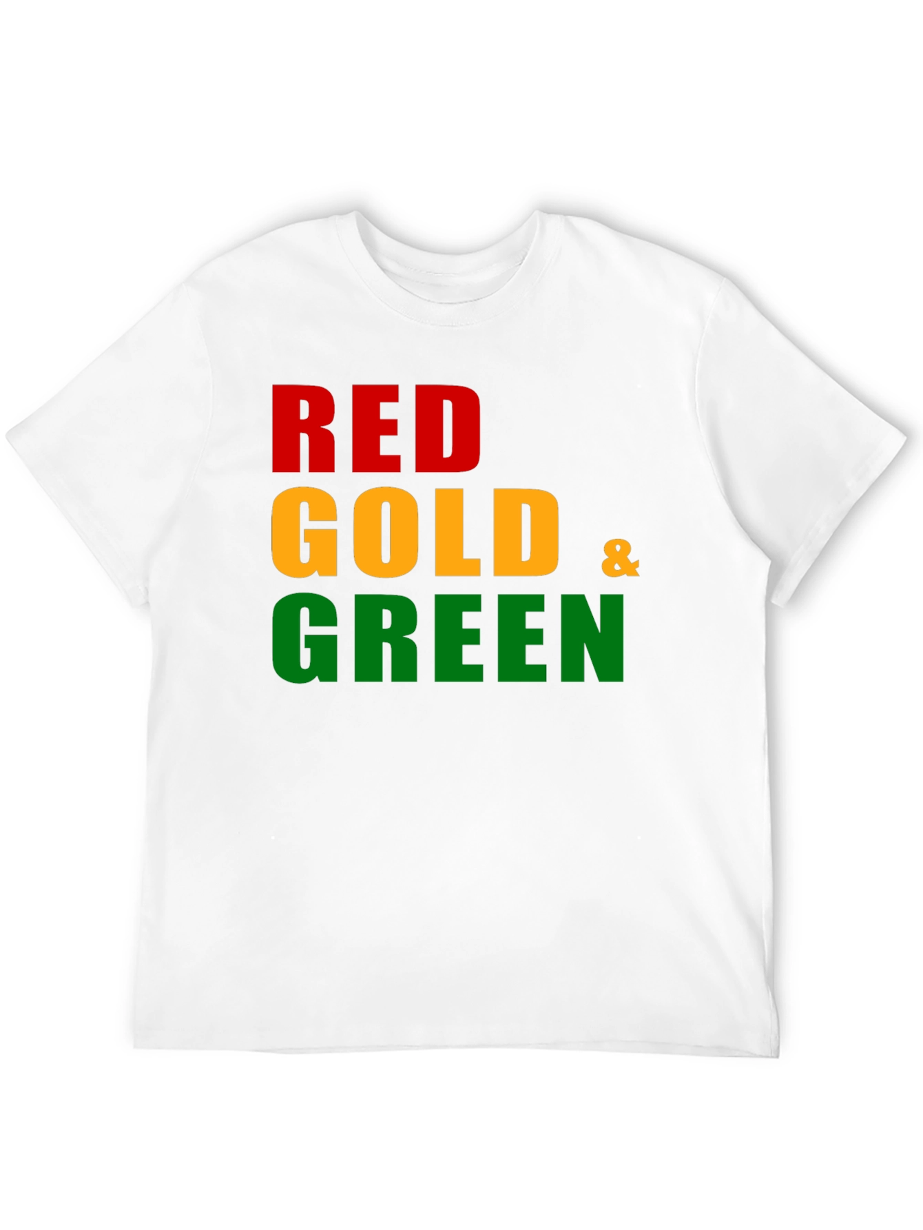Red Gold & Green Graphic Tee - Black