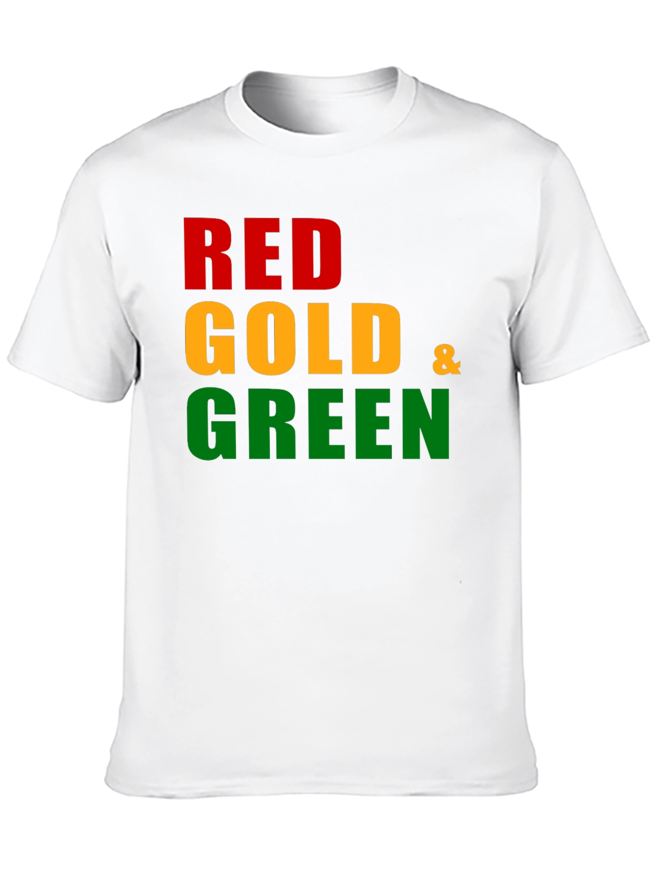 Red Gold & Green Graphic Tee - Black