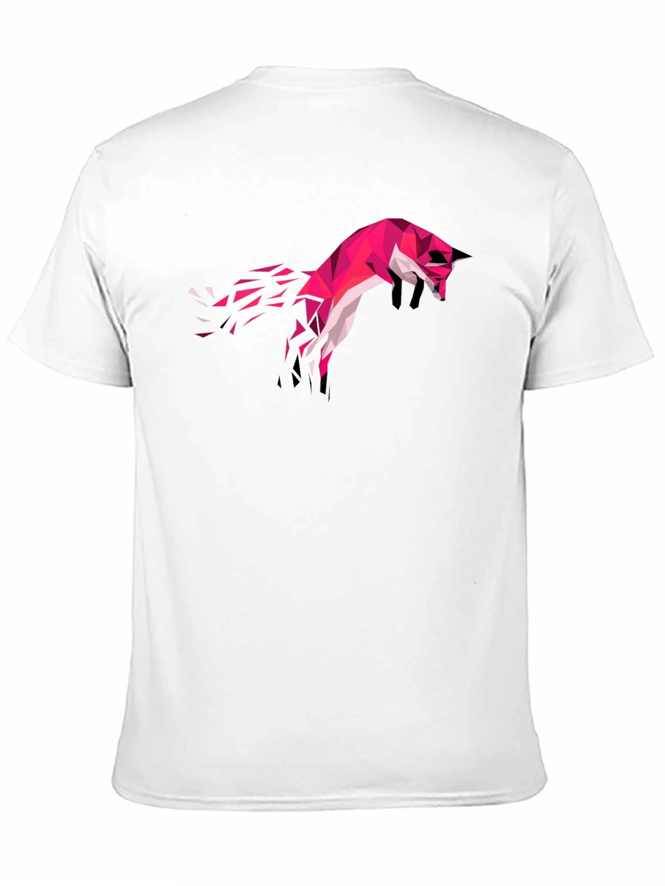Geometric Fox Graphic Tee - Stylish Black T-Shirt