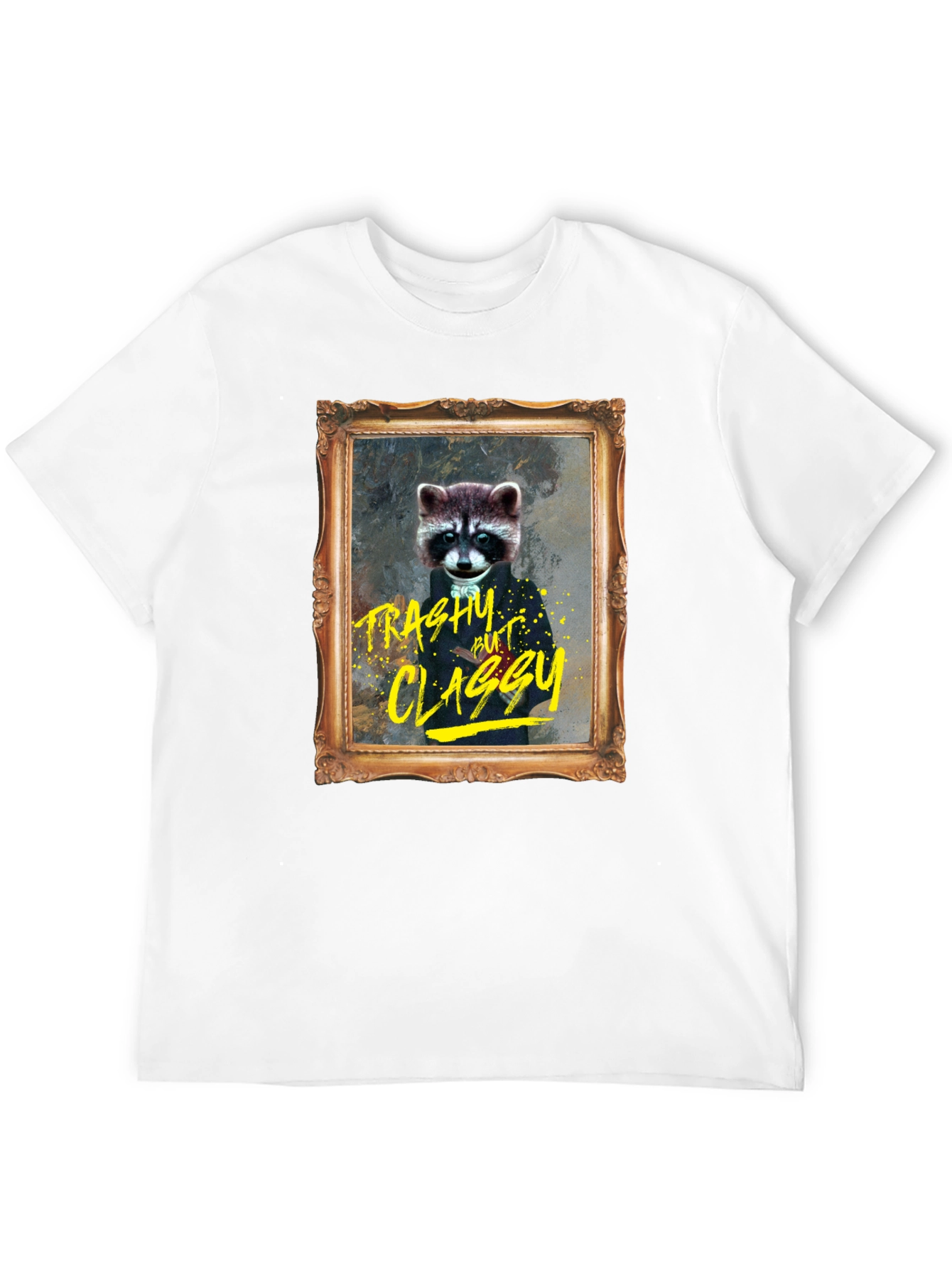 Trashy But Classy Raccoon T-Shirt - Funny Novelty Tee