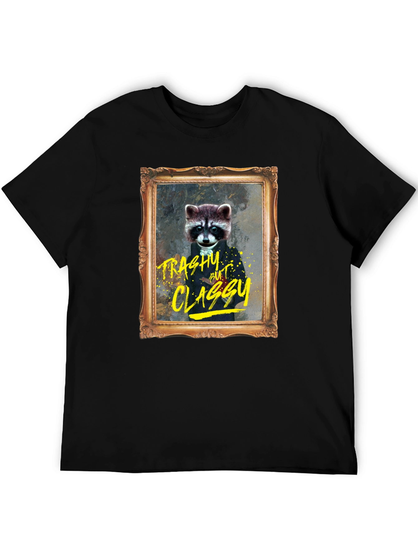 Trashy But Classy Raccoon T-Shirt - Funny Novelty Tee