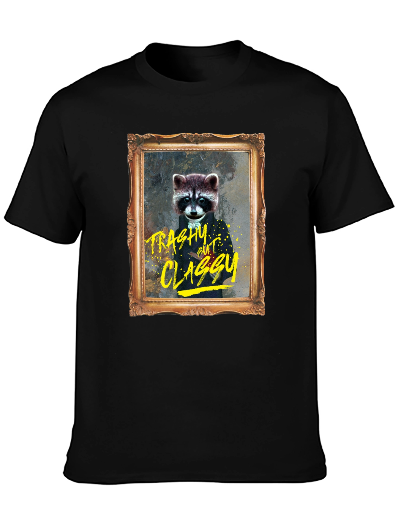 Trashy But Classy Raccoon T-Shirt - Funny Novelty Tee