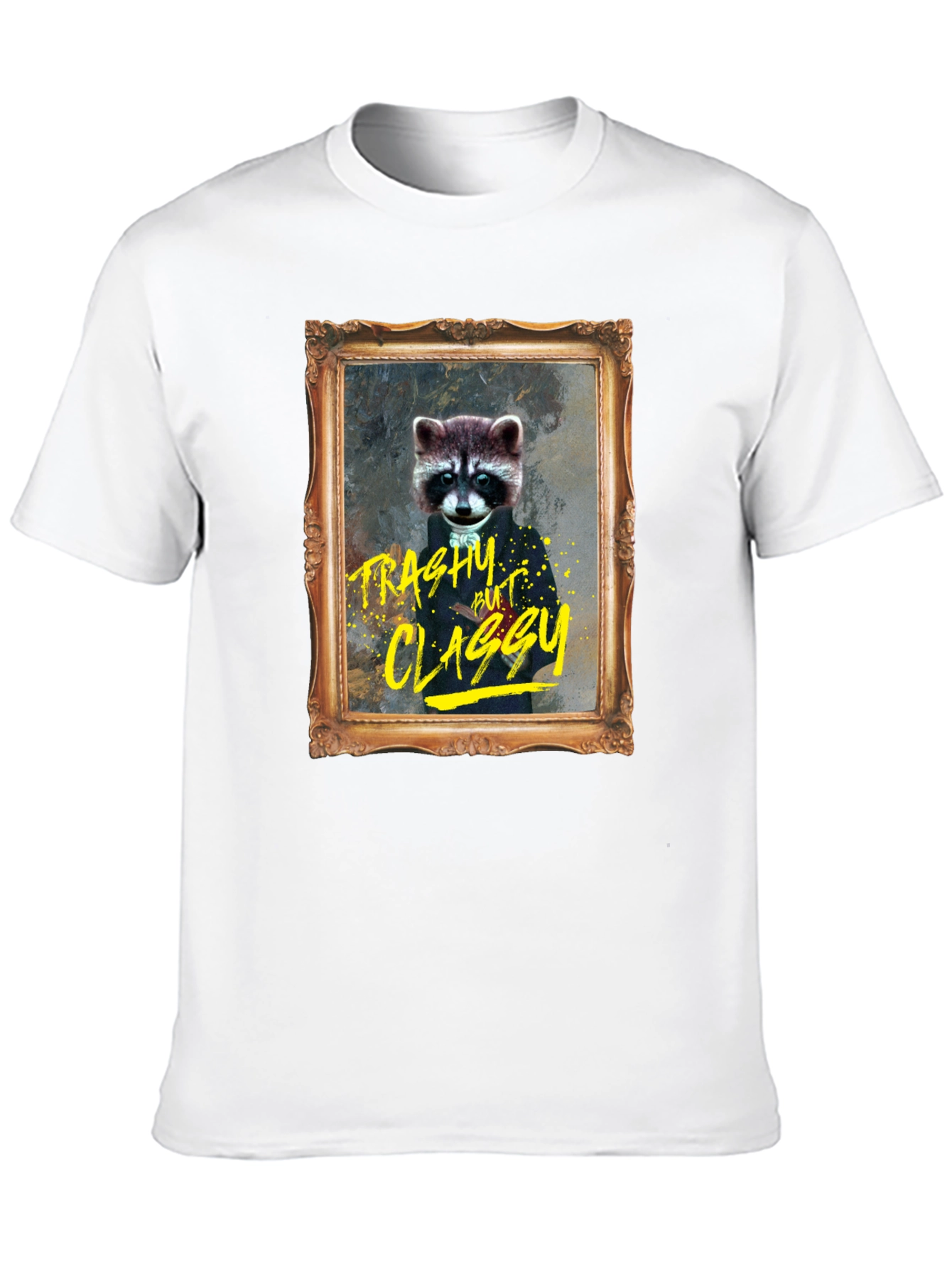 Trashy But Classy Raccoon T-Shirt - Funny Novelty Tee