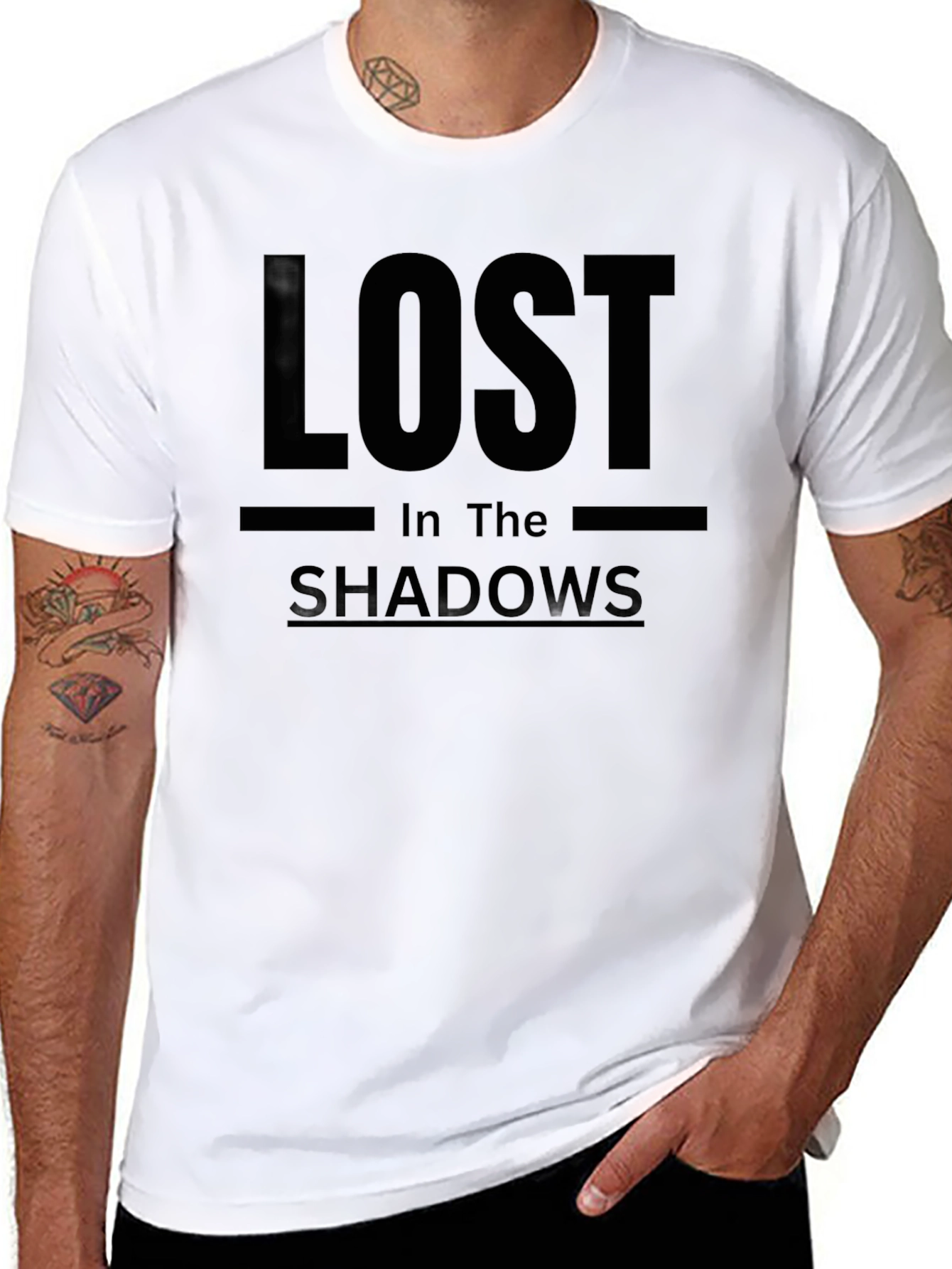 Lost in the Shadows Graphic Tee - Black
