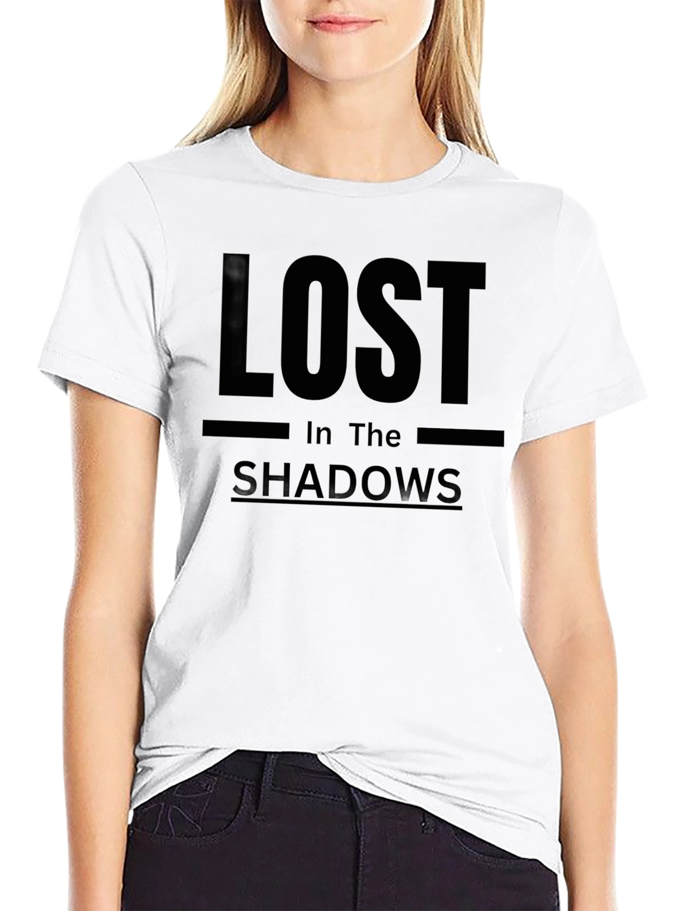 Lost in the Shadows Graphic Tee - Black