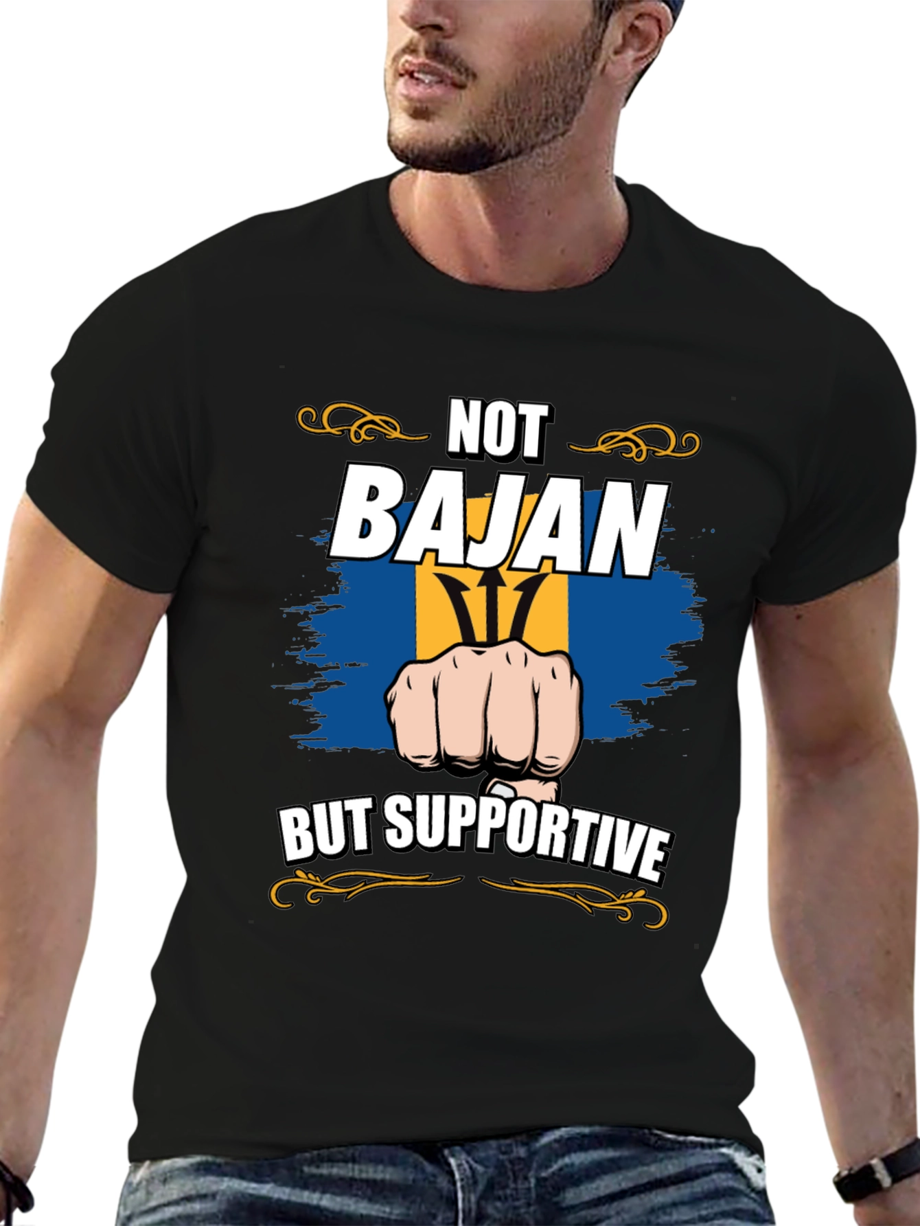 Not Bajan But Supportive Graphic Tee