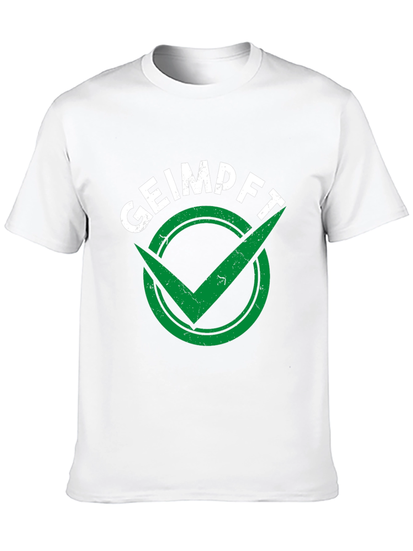 Geimpft Vaccinated Checkmark Black T-Shirt