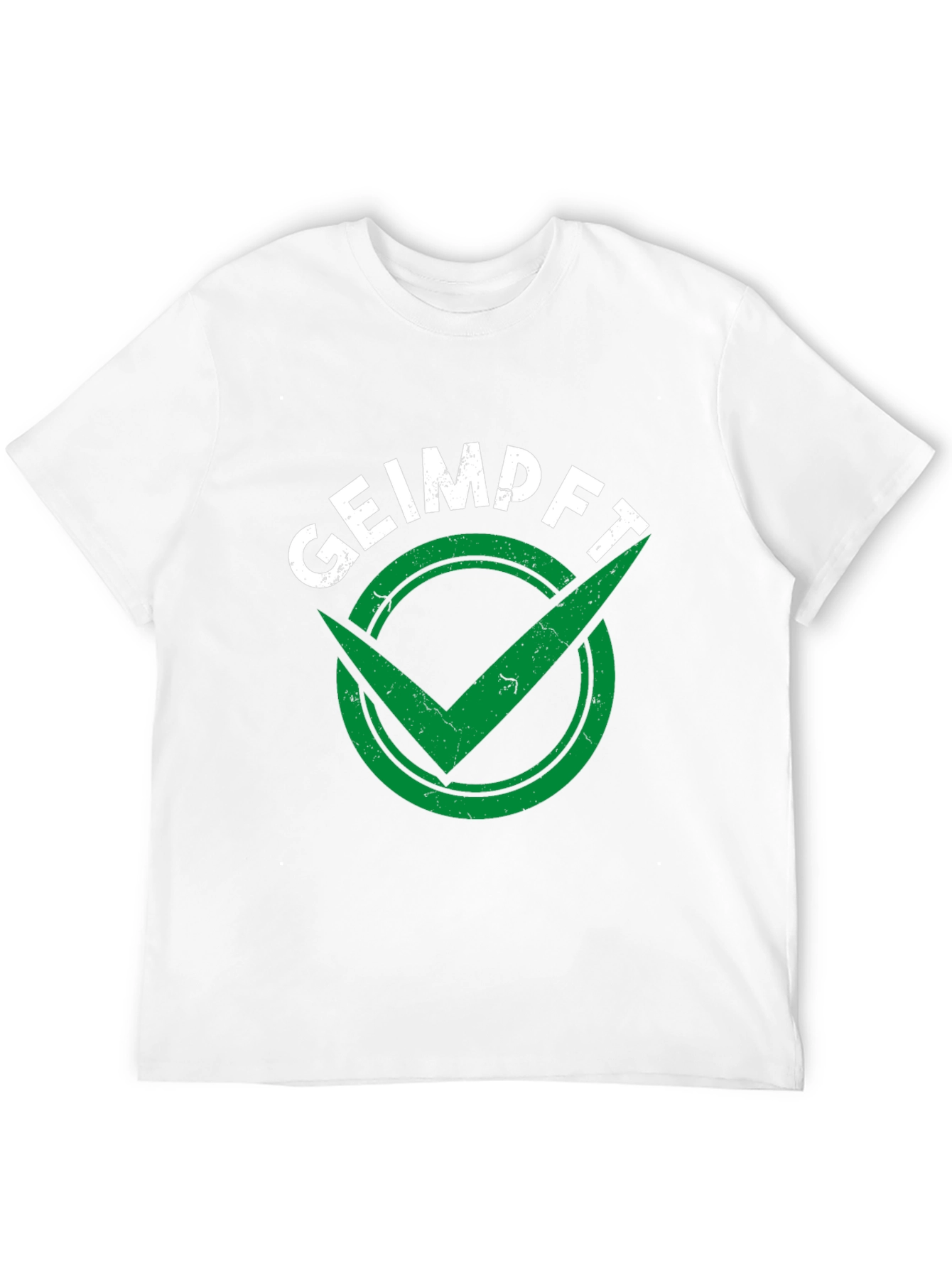Geimpft Vaccinated Checkmark Black T-Shirt