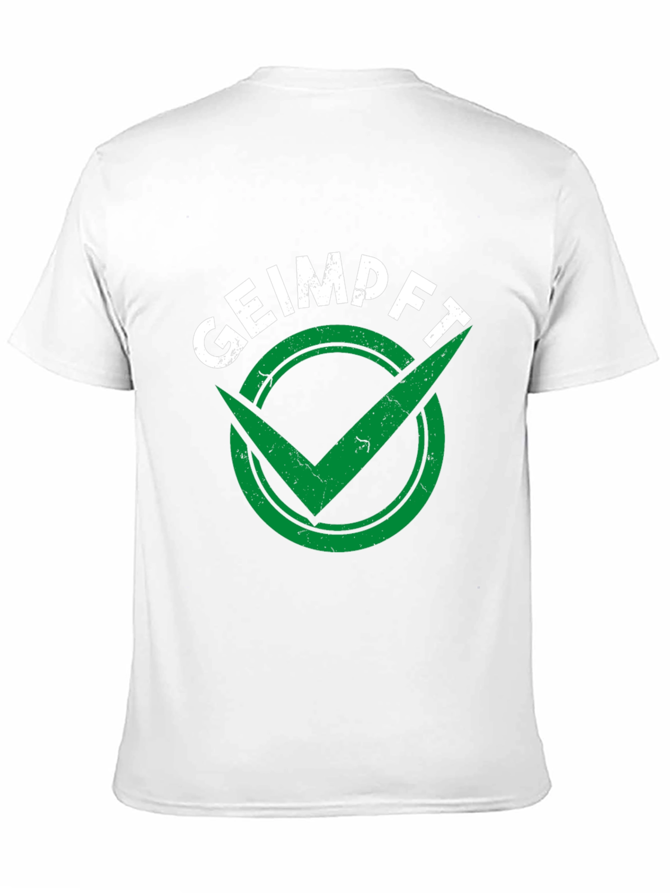Geimpft Vaccinated Checkmark Black T-Shirt