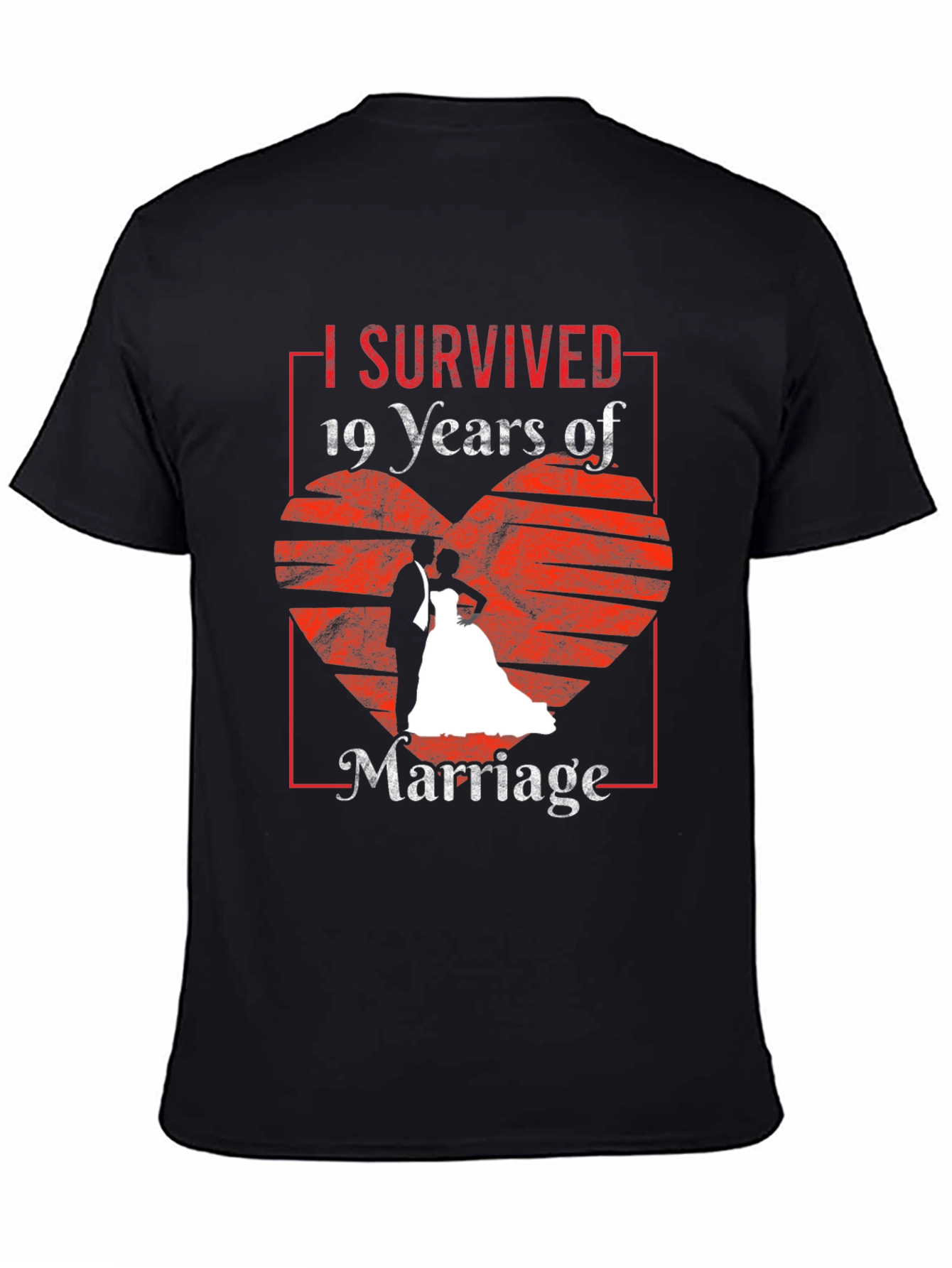 I Survived 19 Years Marriage Anniversary T-Shirt