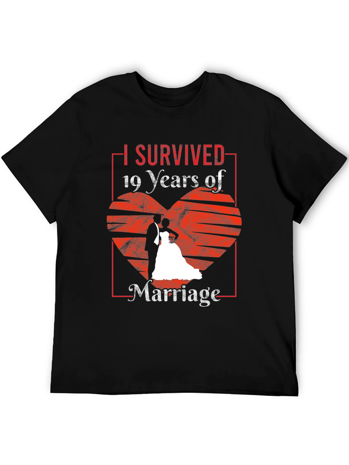 I Survived 19 Years Marriage Anniversary T-Shirt