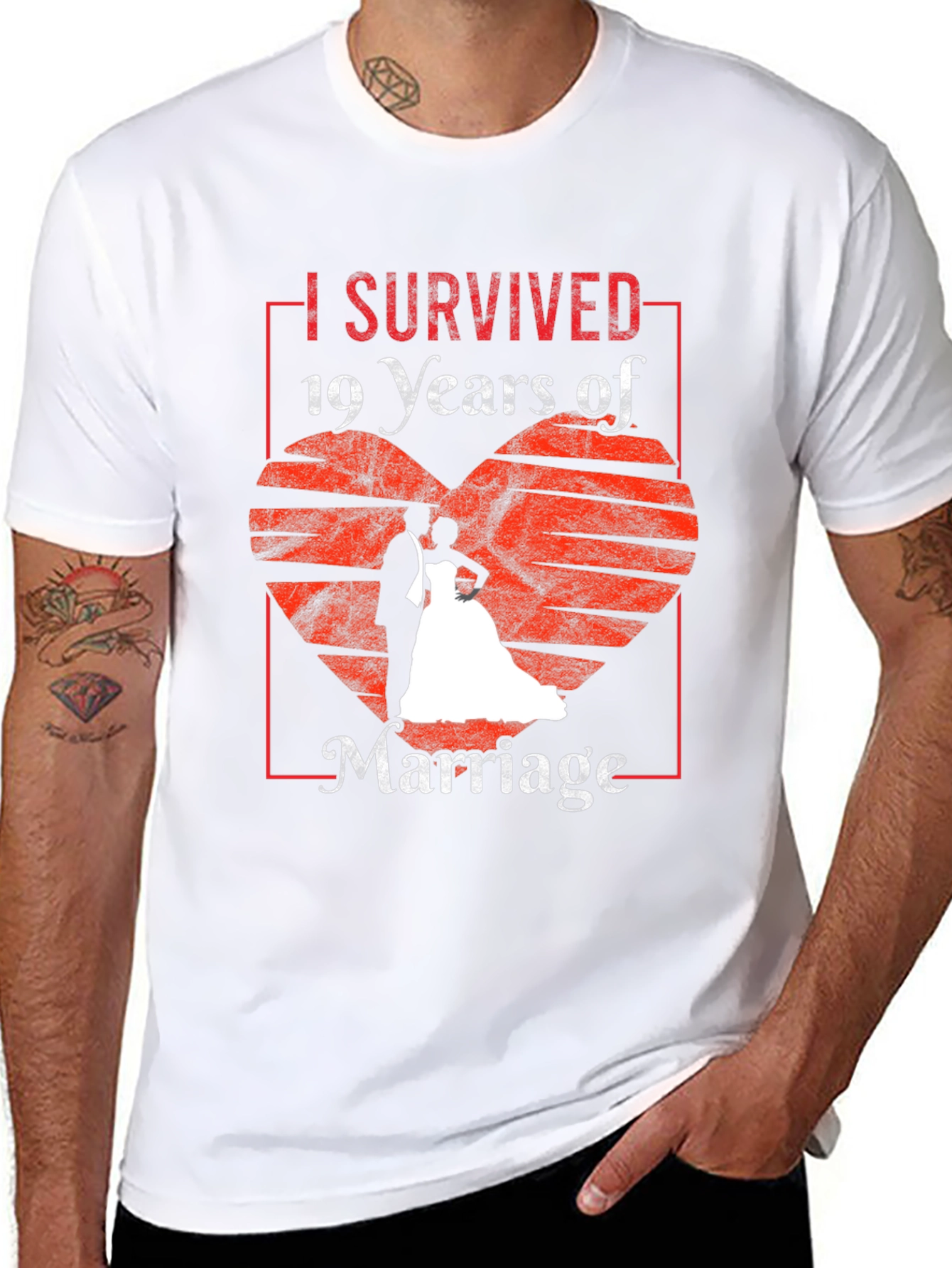 I Survived 19 Years Marriage Anniversary T-Shirt