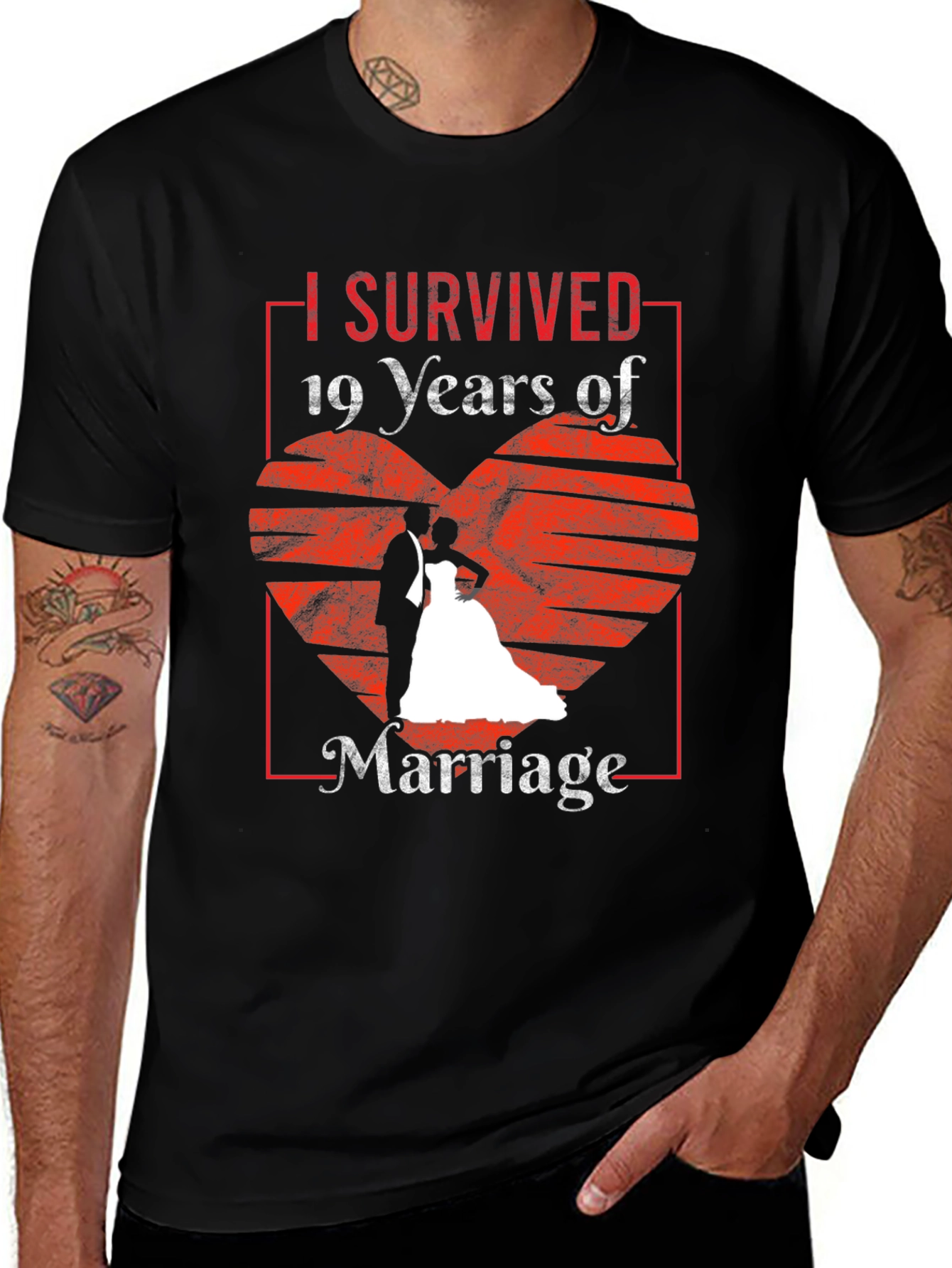 I Survived 19 Years Marriage Anniversary T-Shirt