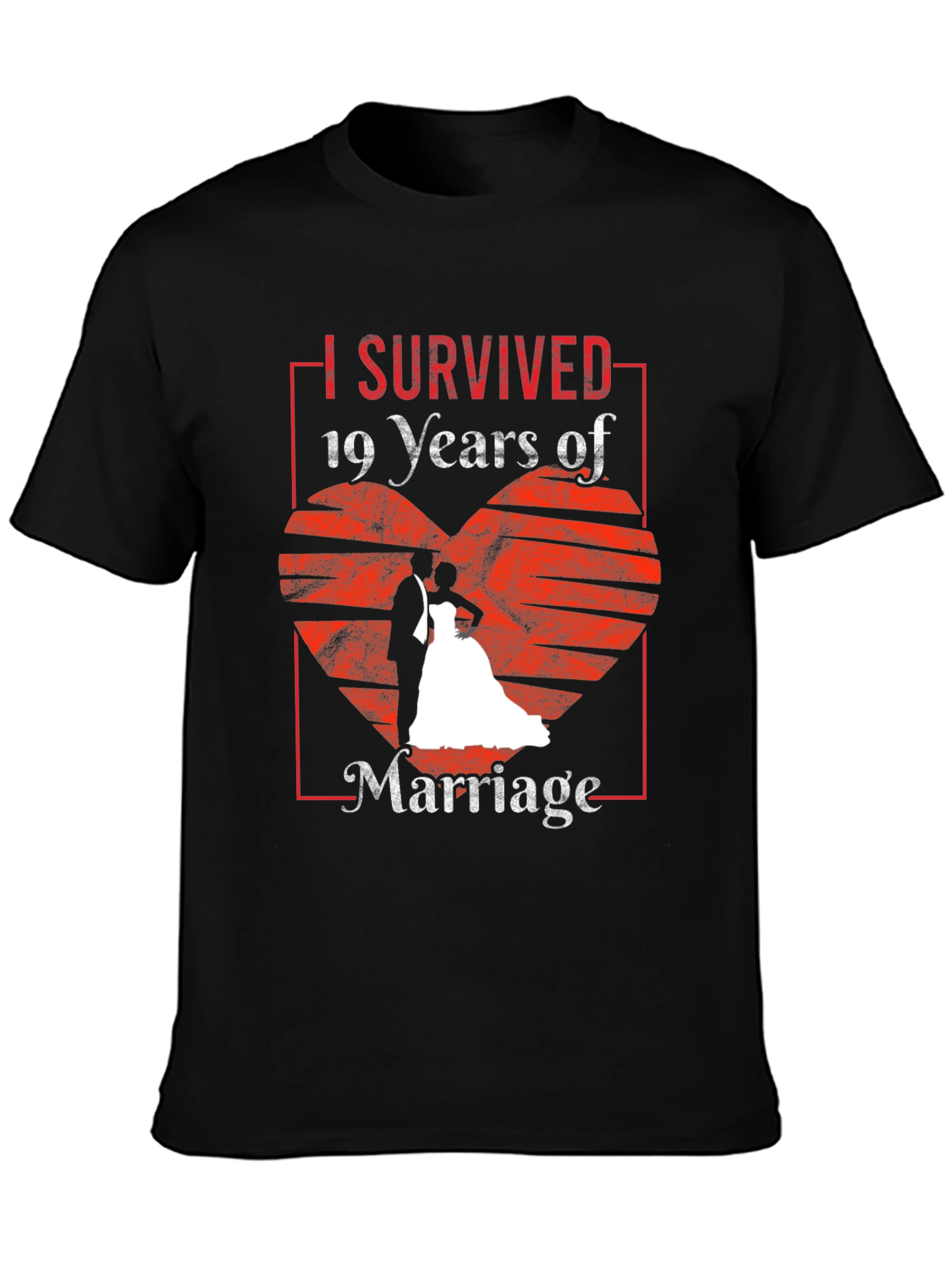 I Survived 19 Years Marriage Anniversary T-Shirt