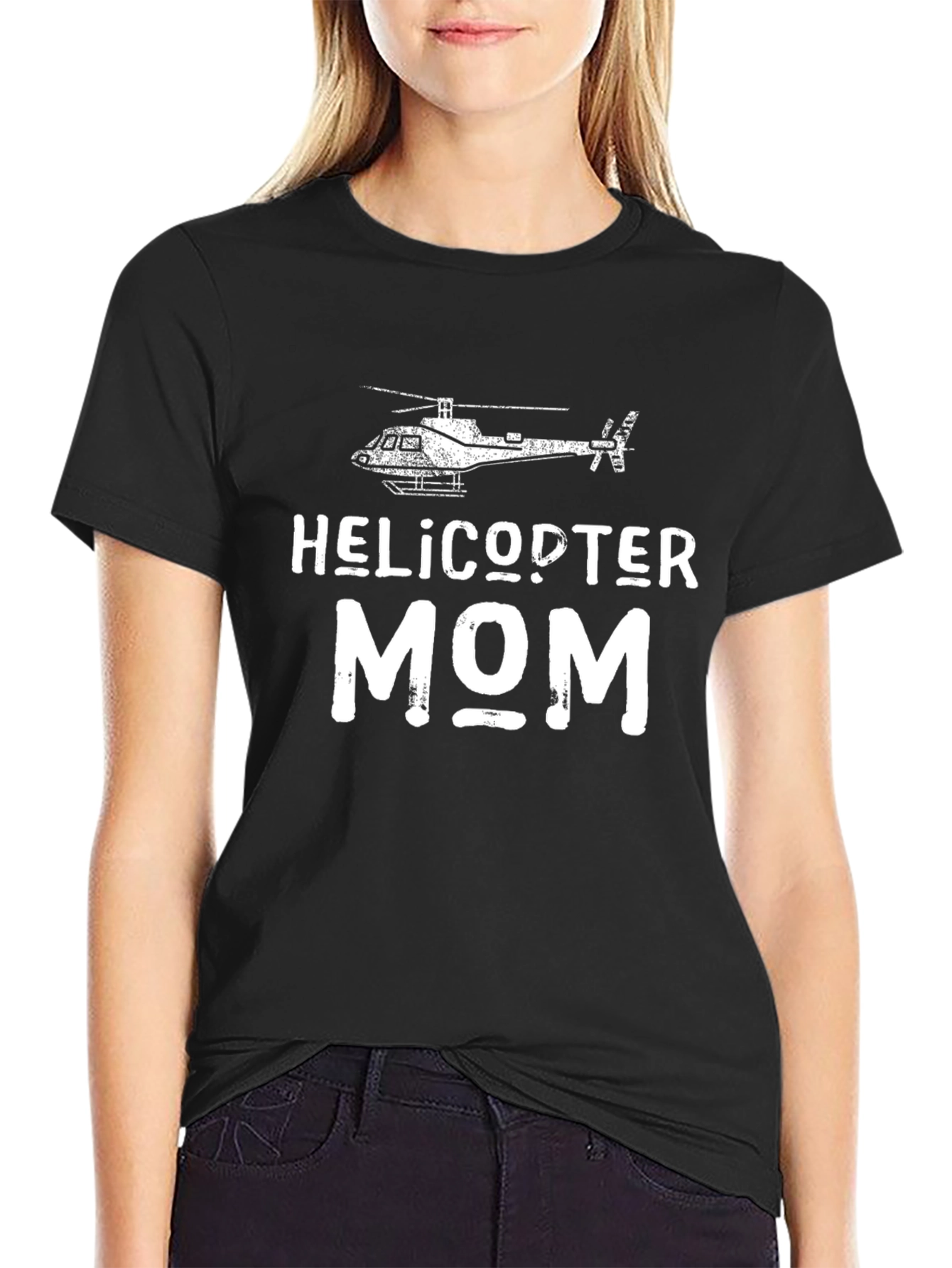 Helicopter Mom Graphic T-Shirt - Black