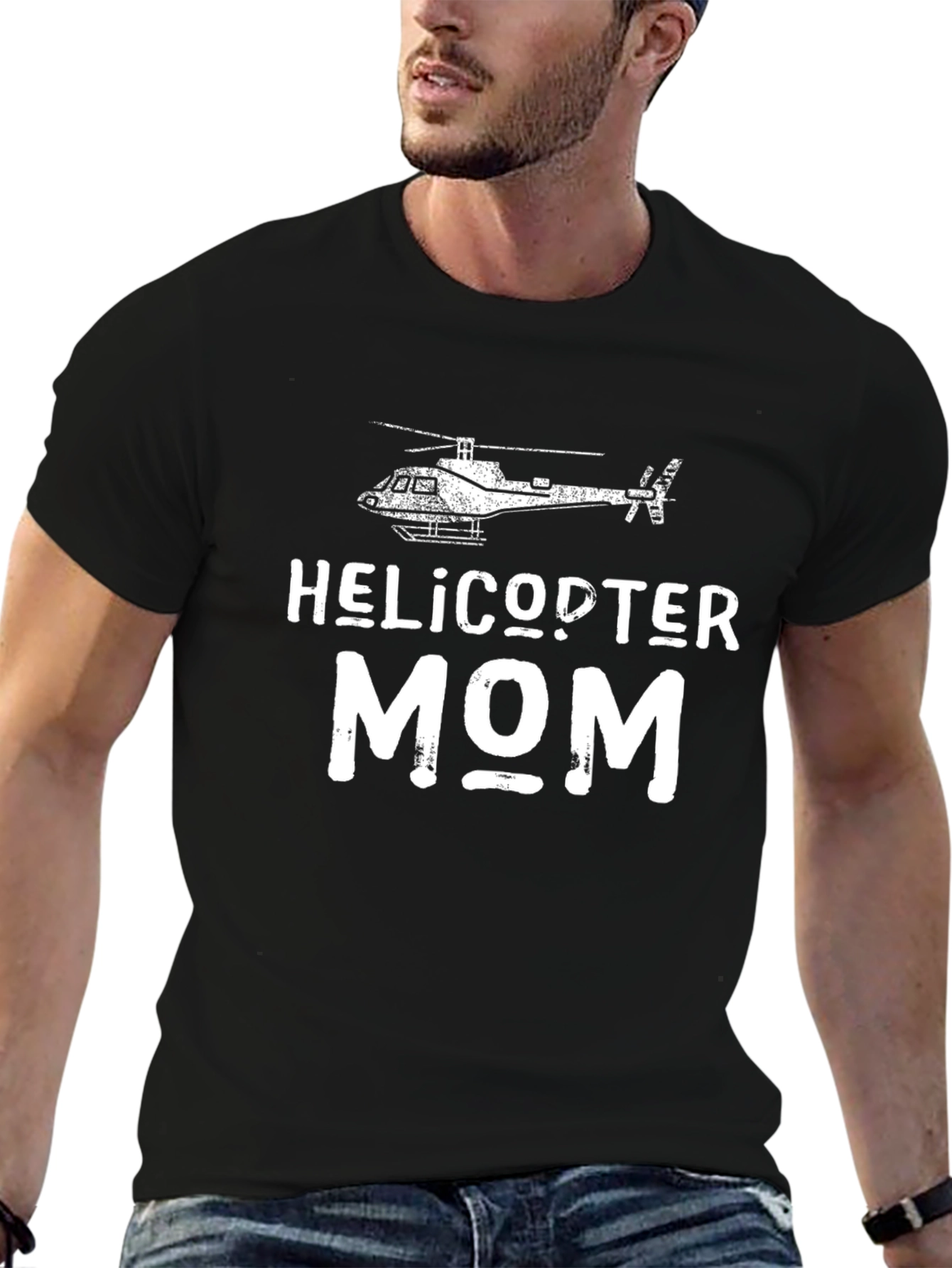 Helicopter Mom Graphic T-Shirt - Black