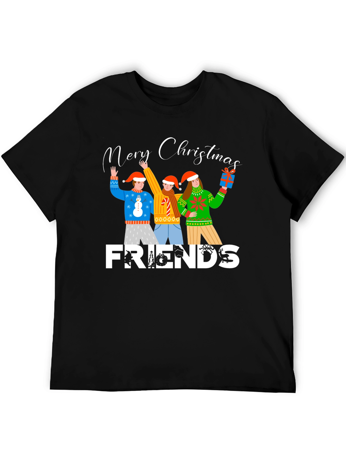 Merry Christmas Friends Graphic T-Shirt