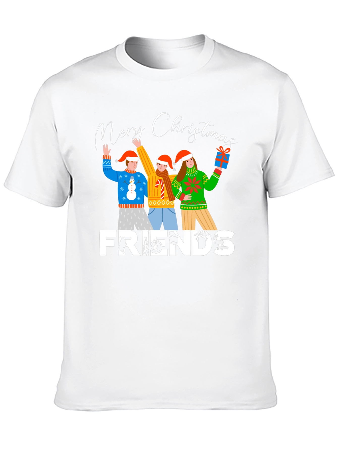 Merry Christmas Friends Graphic T-Shirt