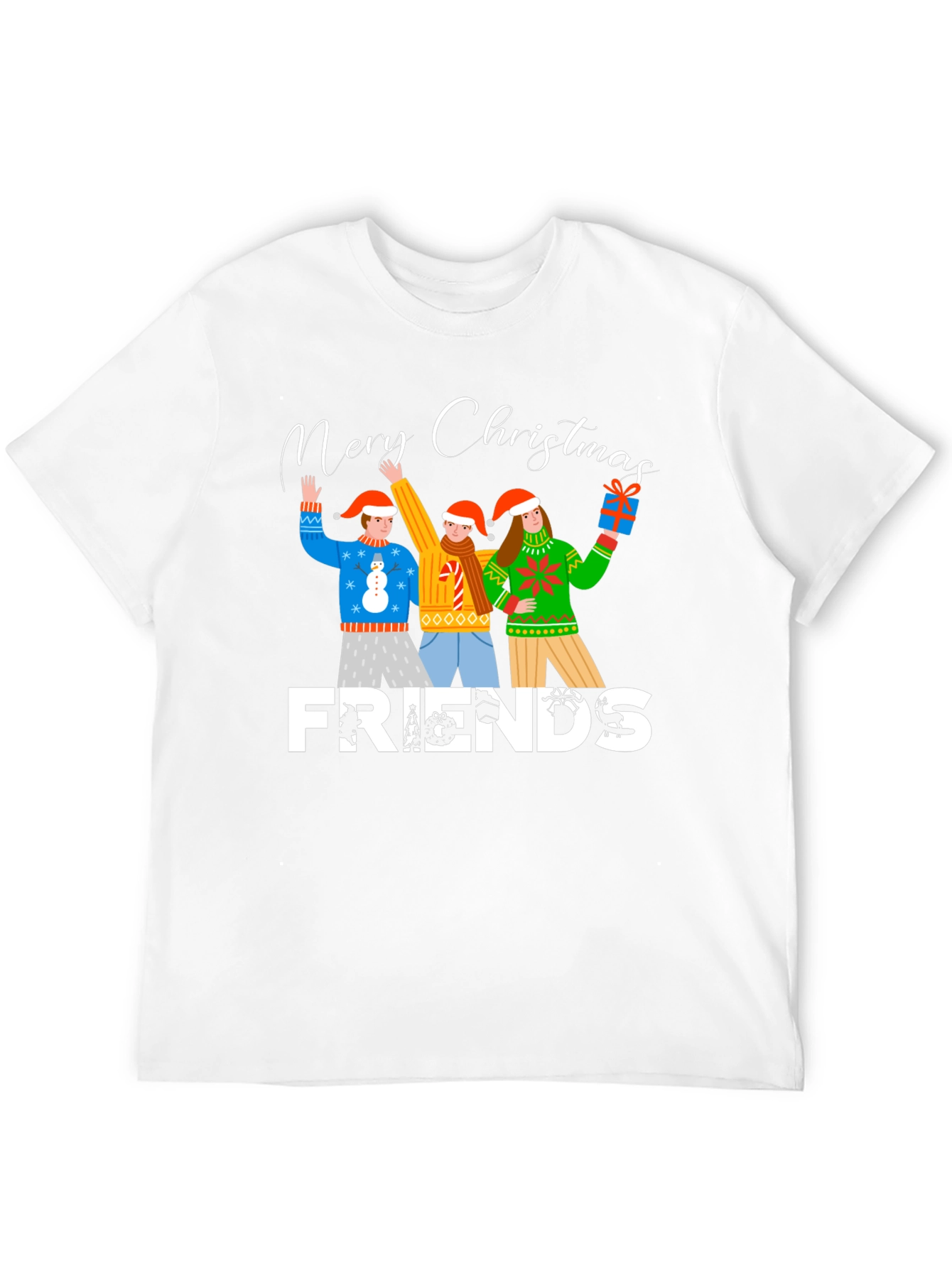 Merry Christmas Friends Graphic T-Shirt