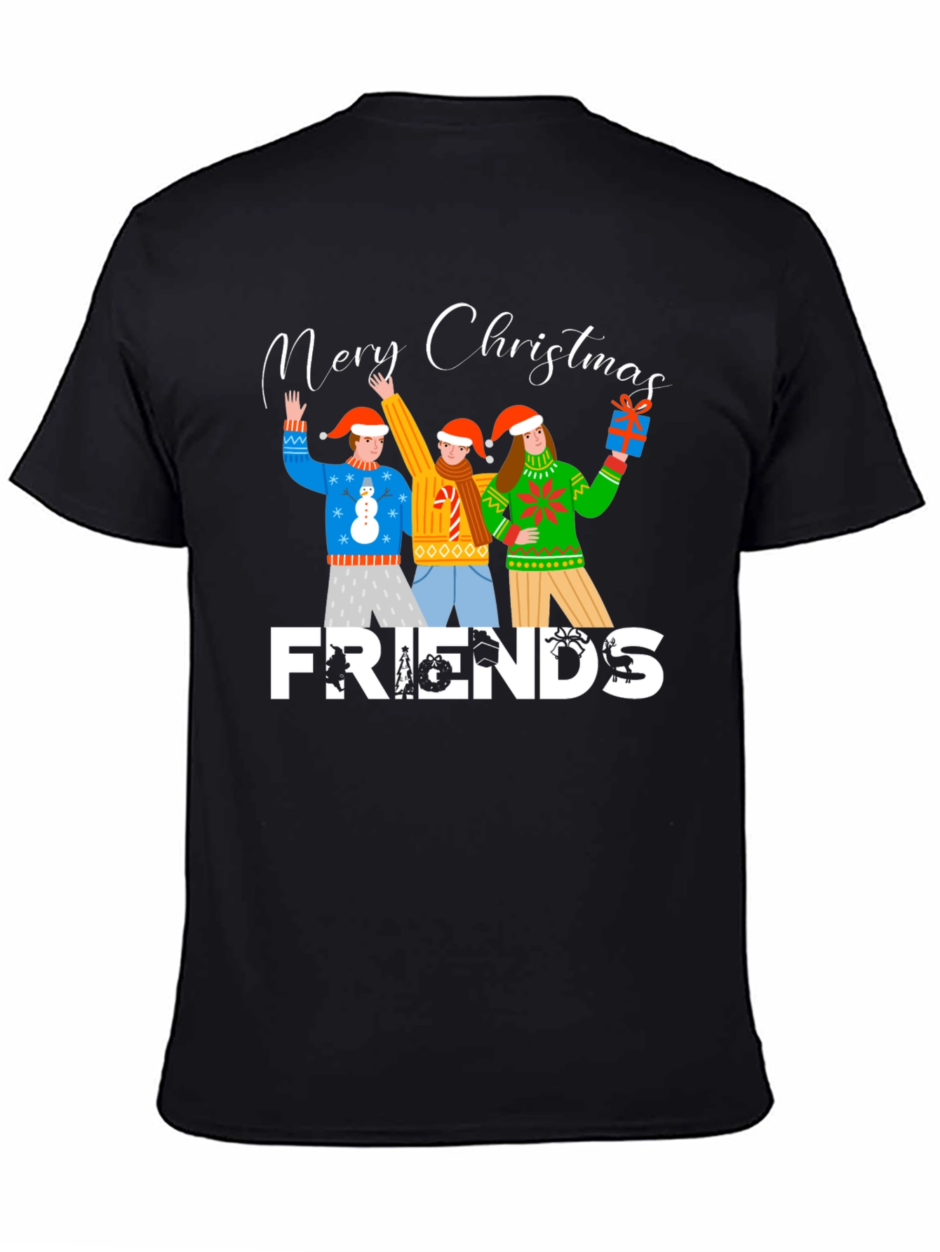 Merry Christmas Friends Graphic T-Shirt