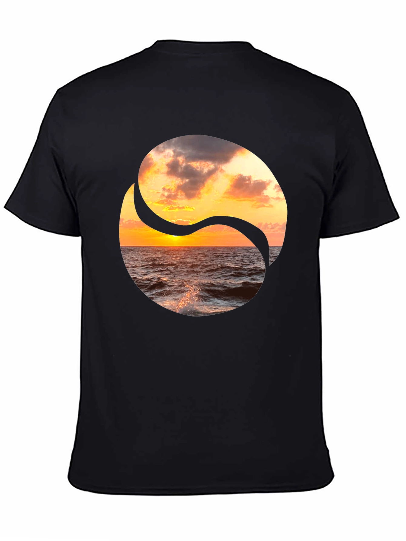Yin Yang Ocean Sunset Graphic Tee