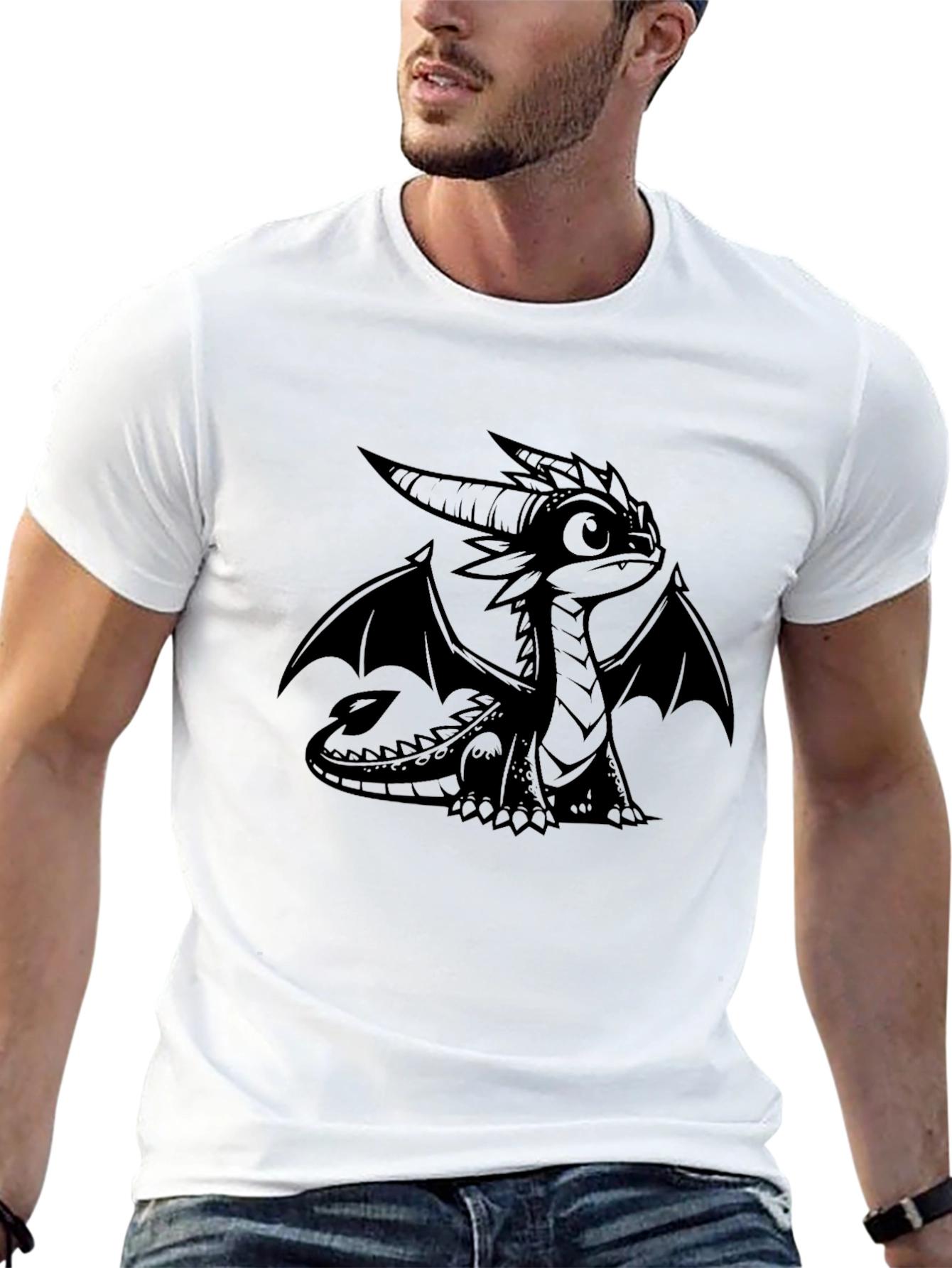 Dragon Graphic Print T-Shirt