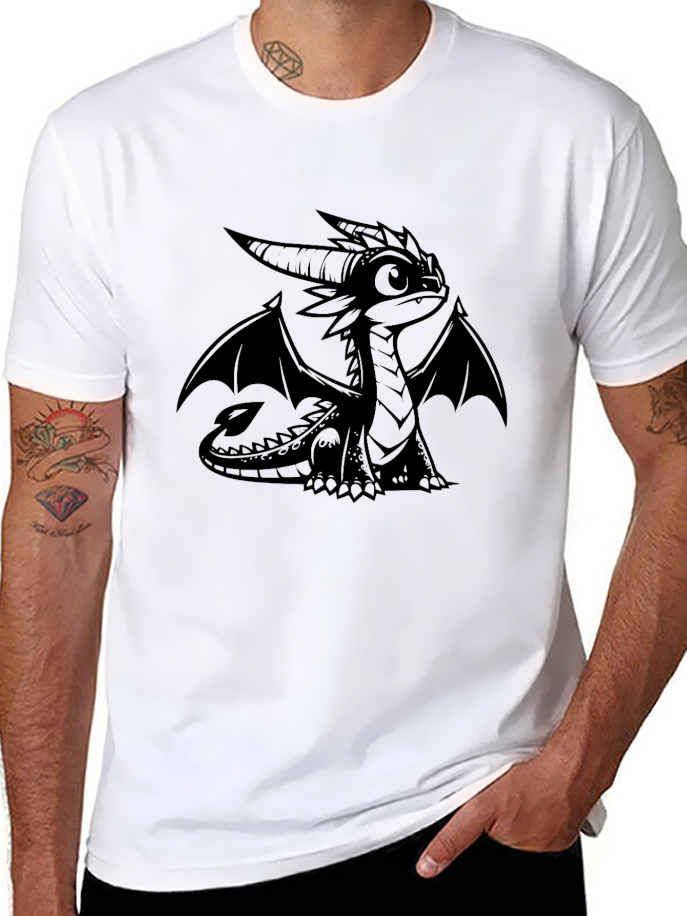Dragon Graphic Print T-Shirt