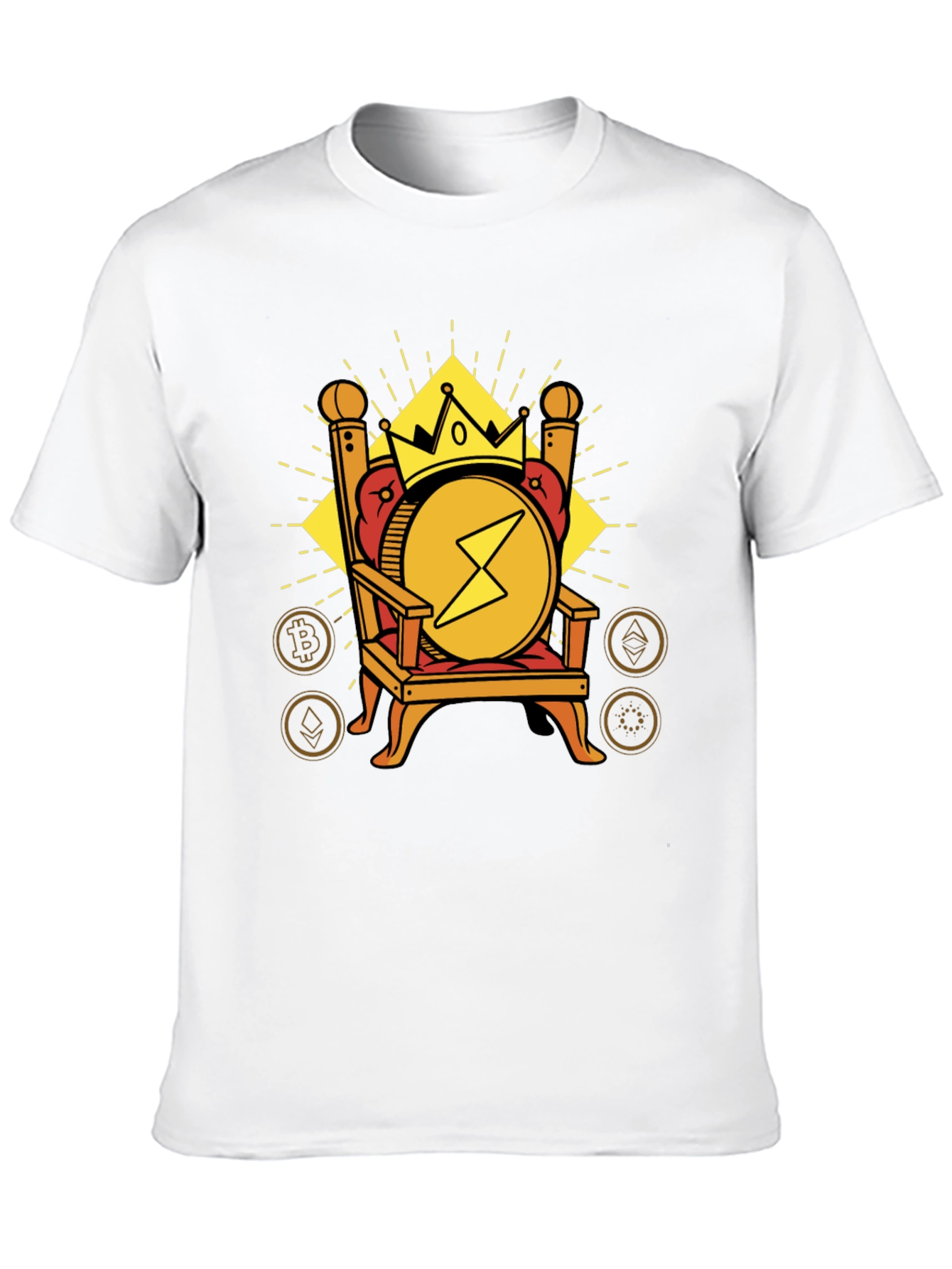 Crypto King T-Shirt - Bitcoin Ethereum Design