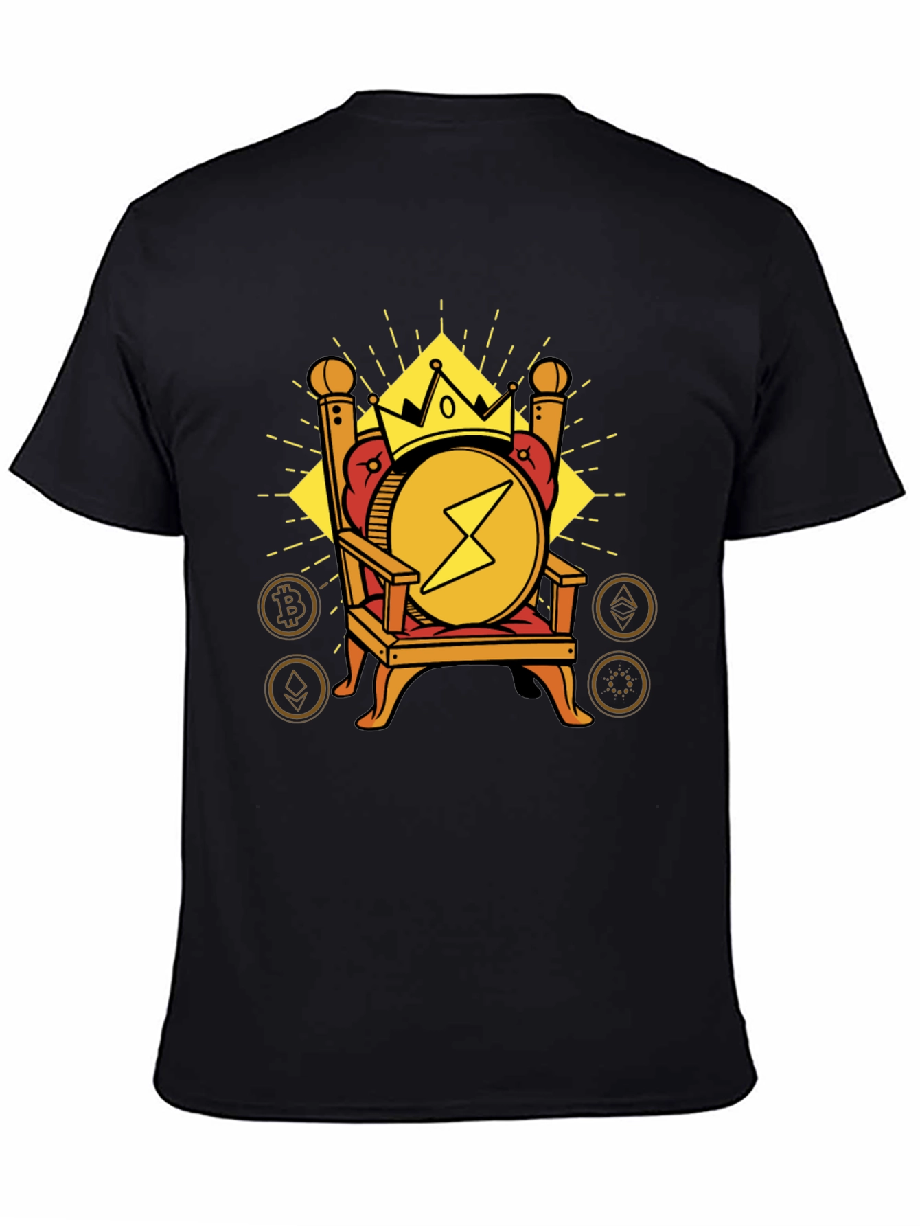 Crypto King T-Shirt - Bitcoin Ethereum Design