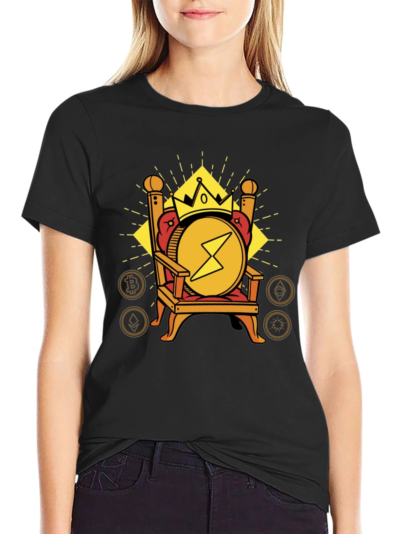 Crypto King T-Shirt - Bitcoin Ethereum Design