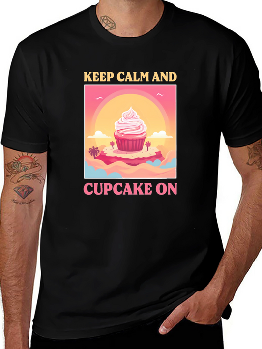 Keep Calm and Cupcake On Graphic Tee