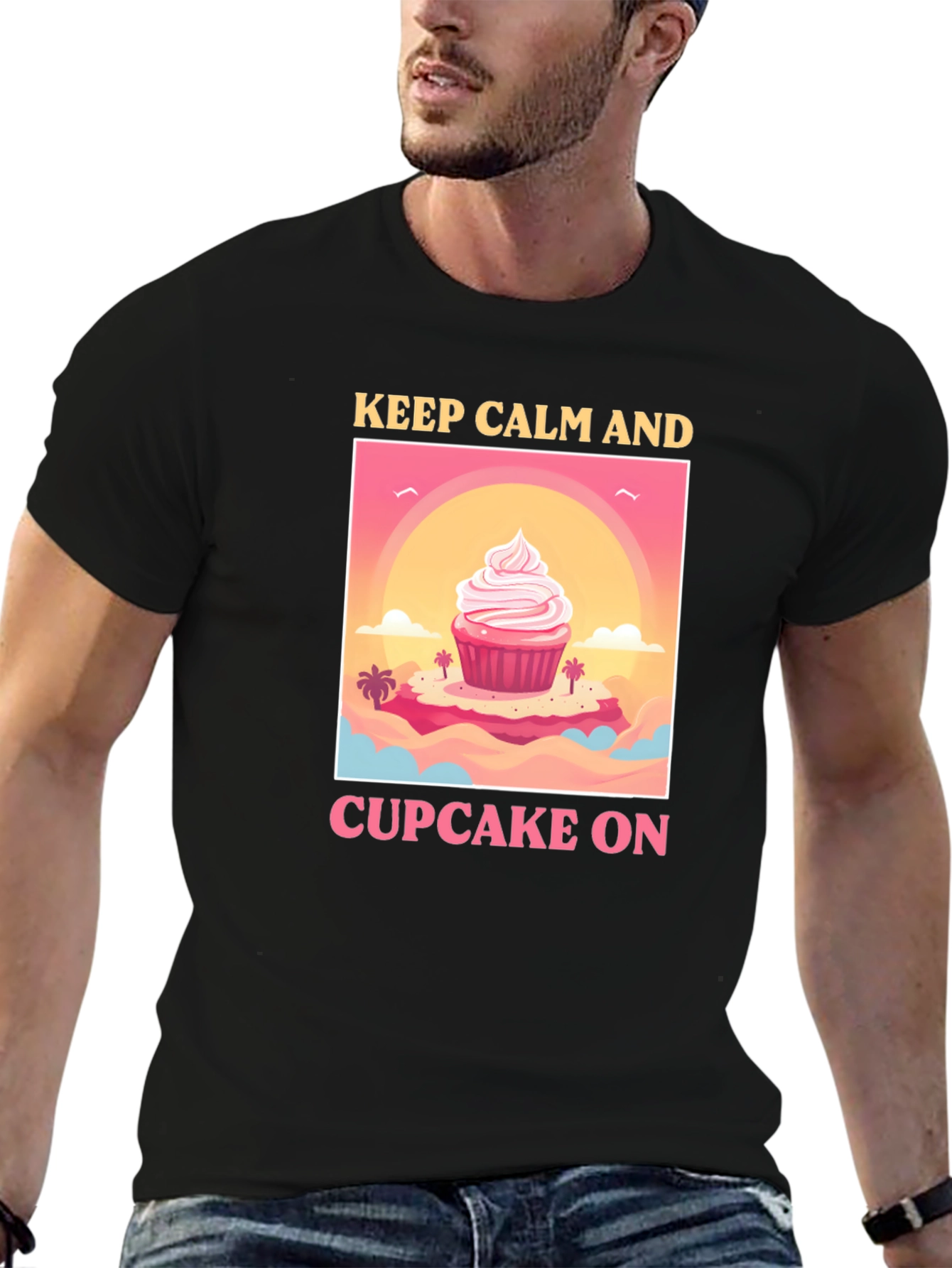 Keep Calm and Cupcake On Graphic Tee