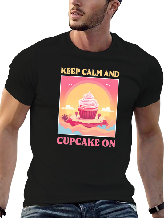 Keep Calm and Cupcake On Graphic Tee