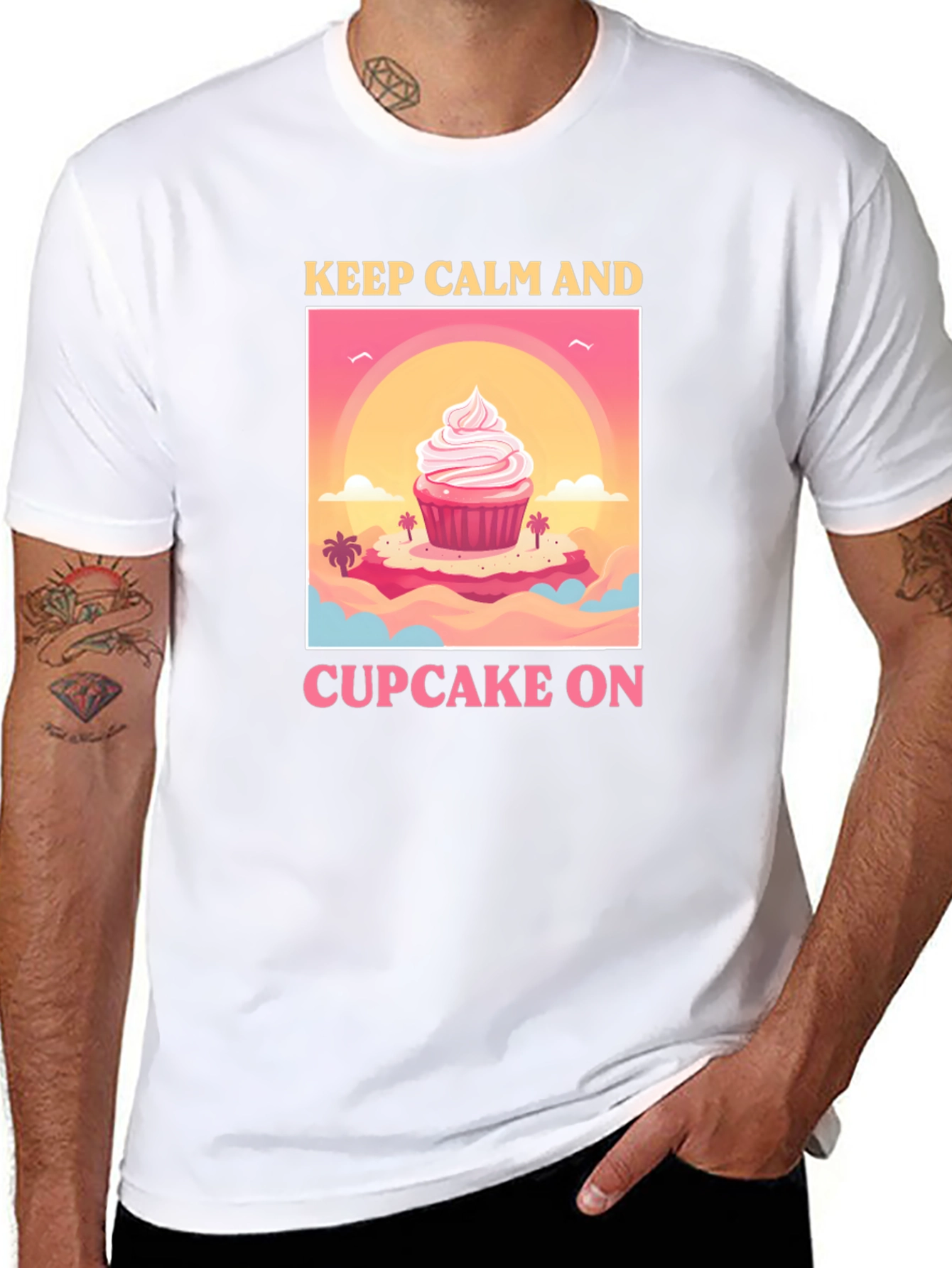 Keep Calm and Cupcake On Graphic Tee