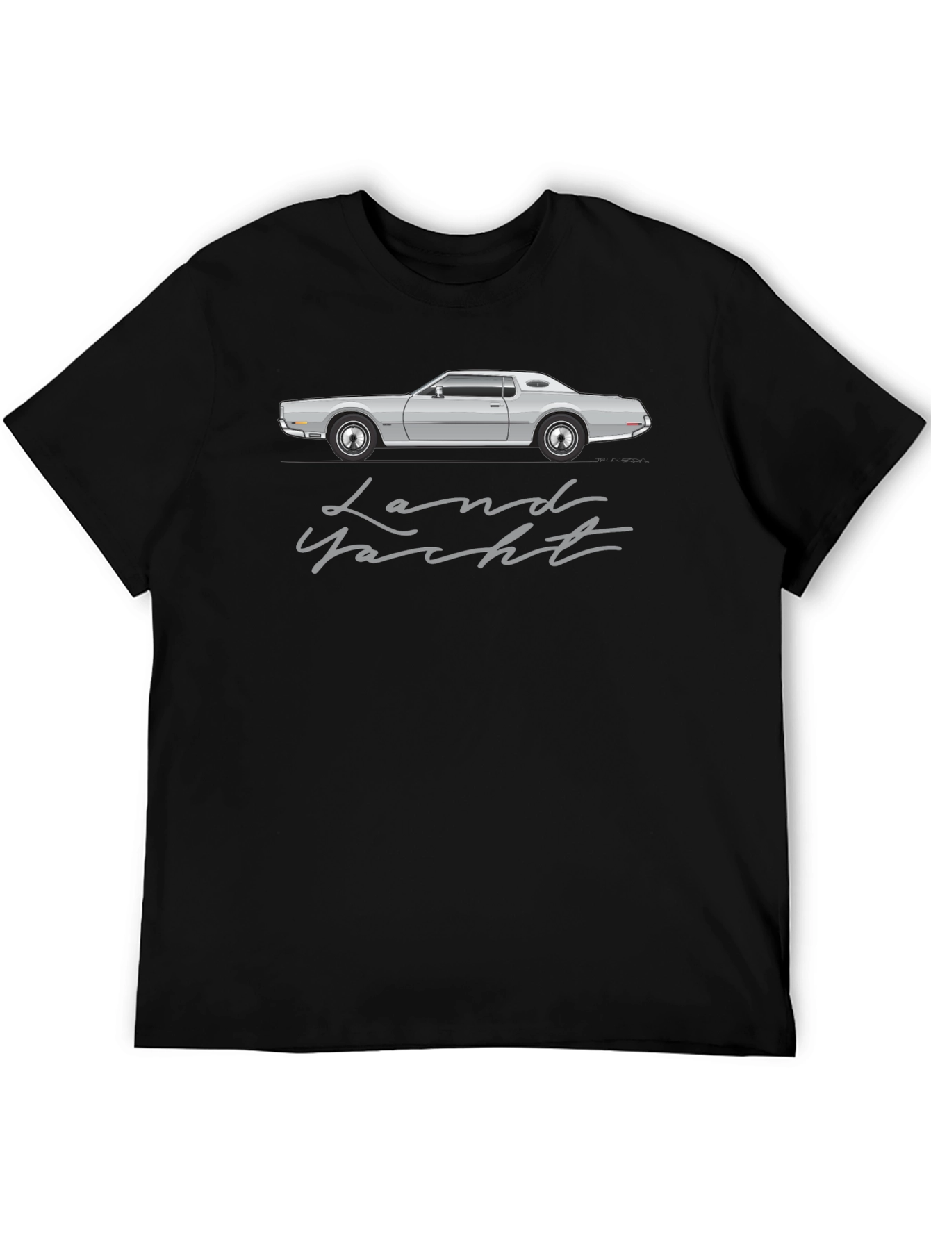Land Yacht Car Graphic Tee - Retro Automotive T-Shirt