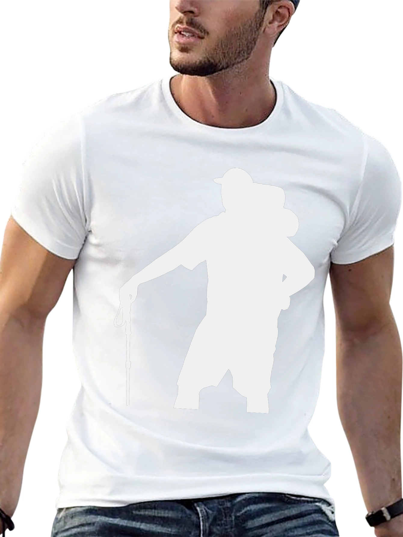 Hiker Silhouette Graphic T-Shirt - Black