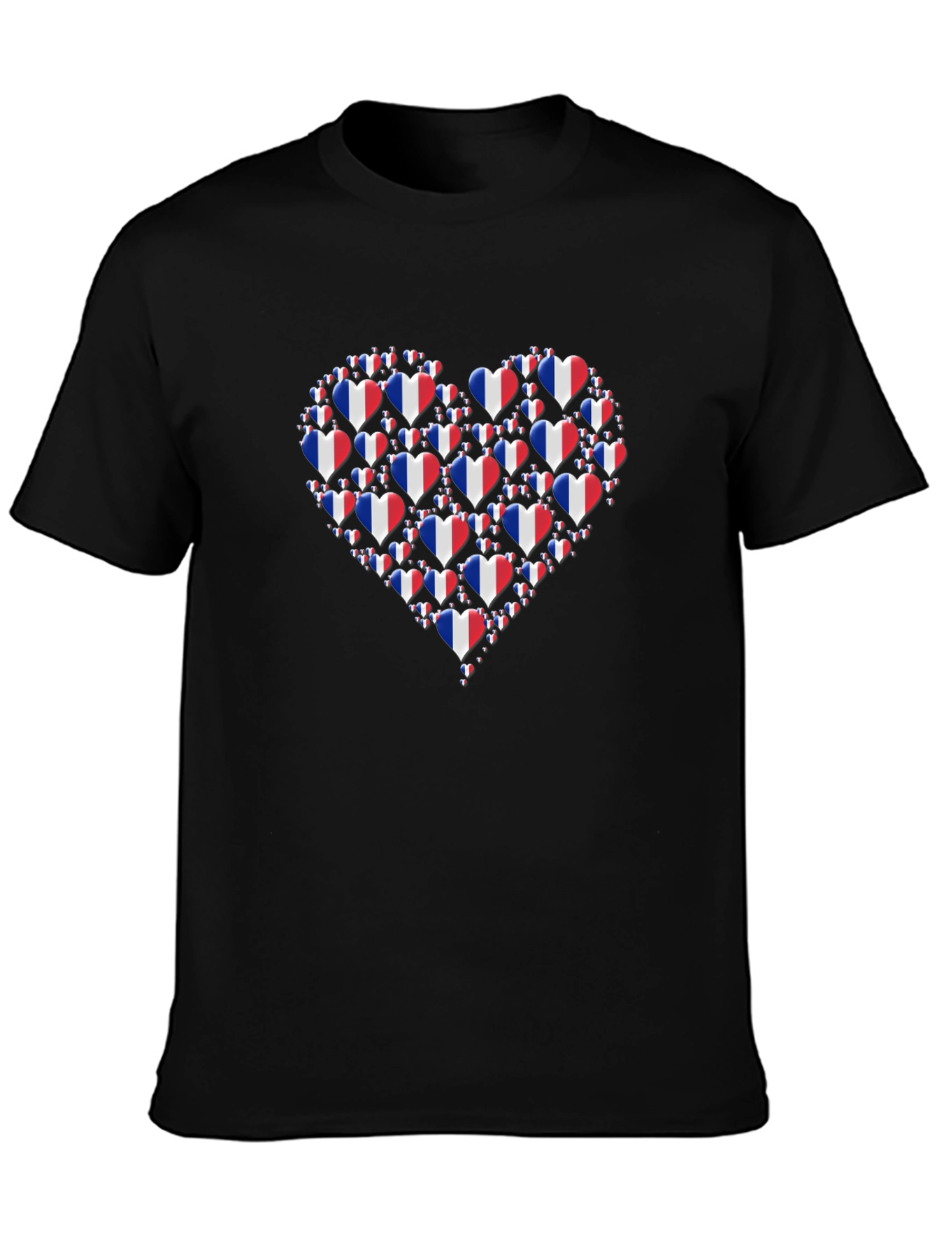 French Flag Heart T-Shirt Show Your Love