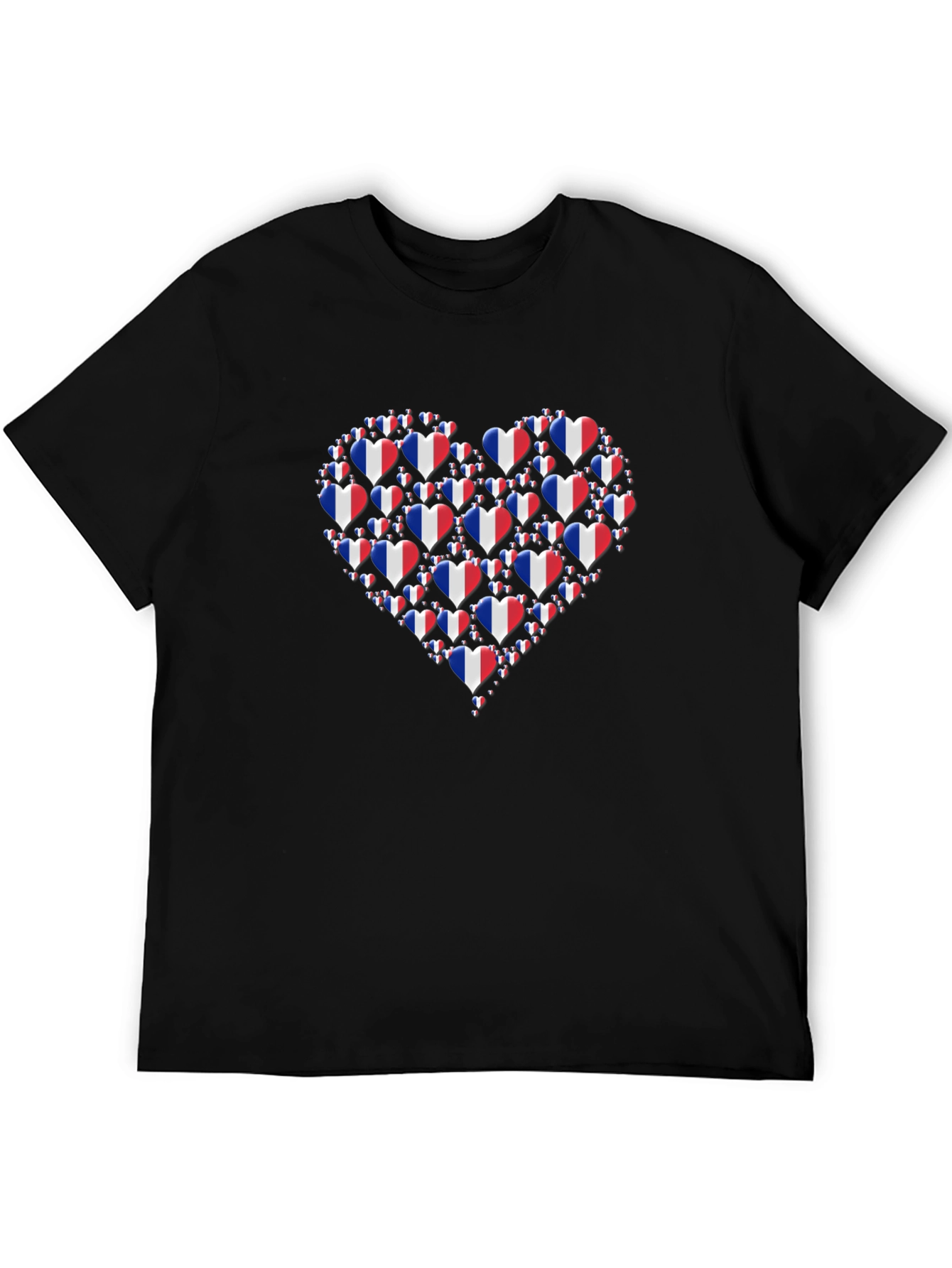French Flag Heart T-Shirt Show Your Love